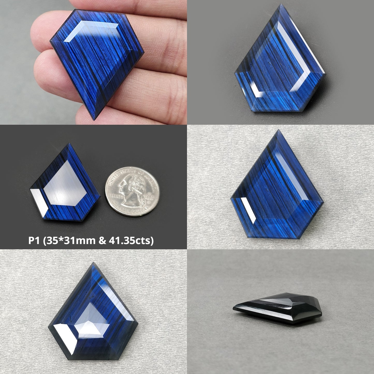 Rainbow Flashing LABRADORITE Gemstone Normal Cut : Natural Untreated Blue Labradorite Uneven Shape