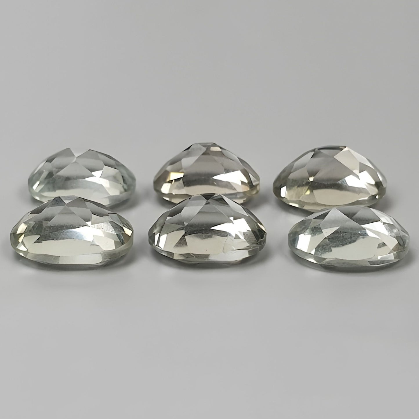 10.00cts Natural Untreated Prasiolite Amethyst Gemstone Faceted Cut Oval Shape 6pcs