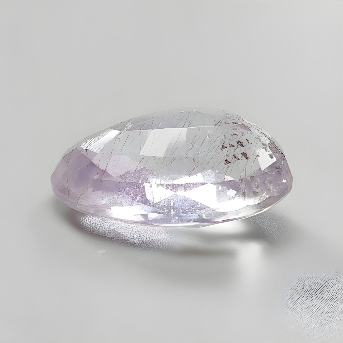 37.20cts Rutile Amethyst Quartz Checker Cut Natural Untreated Gemstone Oval Shape