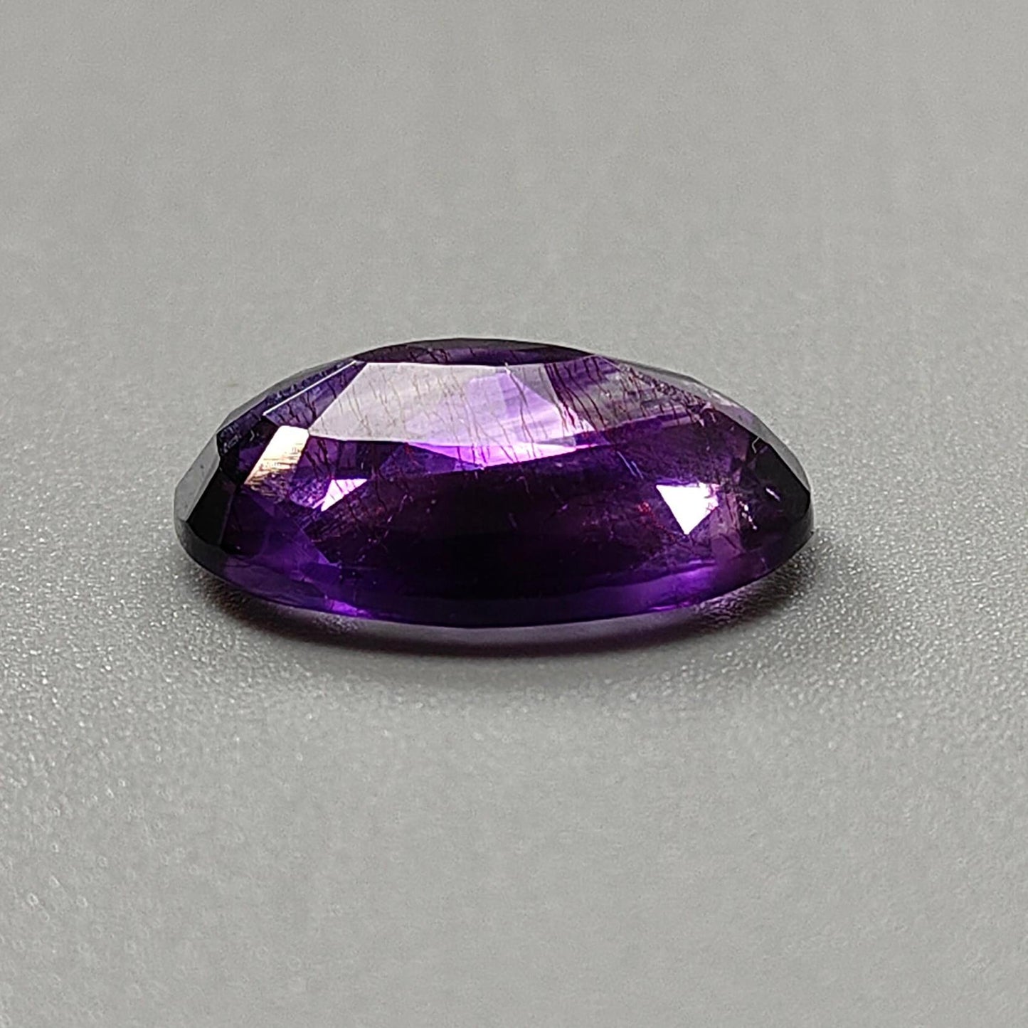 Rutile Amethyst Quartz Gemstone Faceted Cut: Natural Untreated Purple Amethyst Oval Shape 1pc for Jewelry February Birthstone