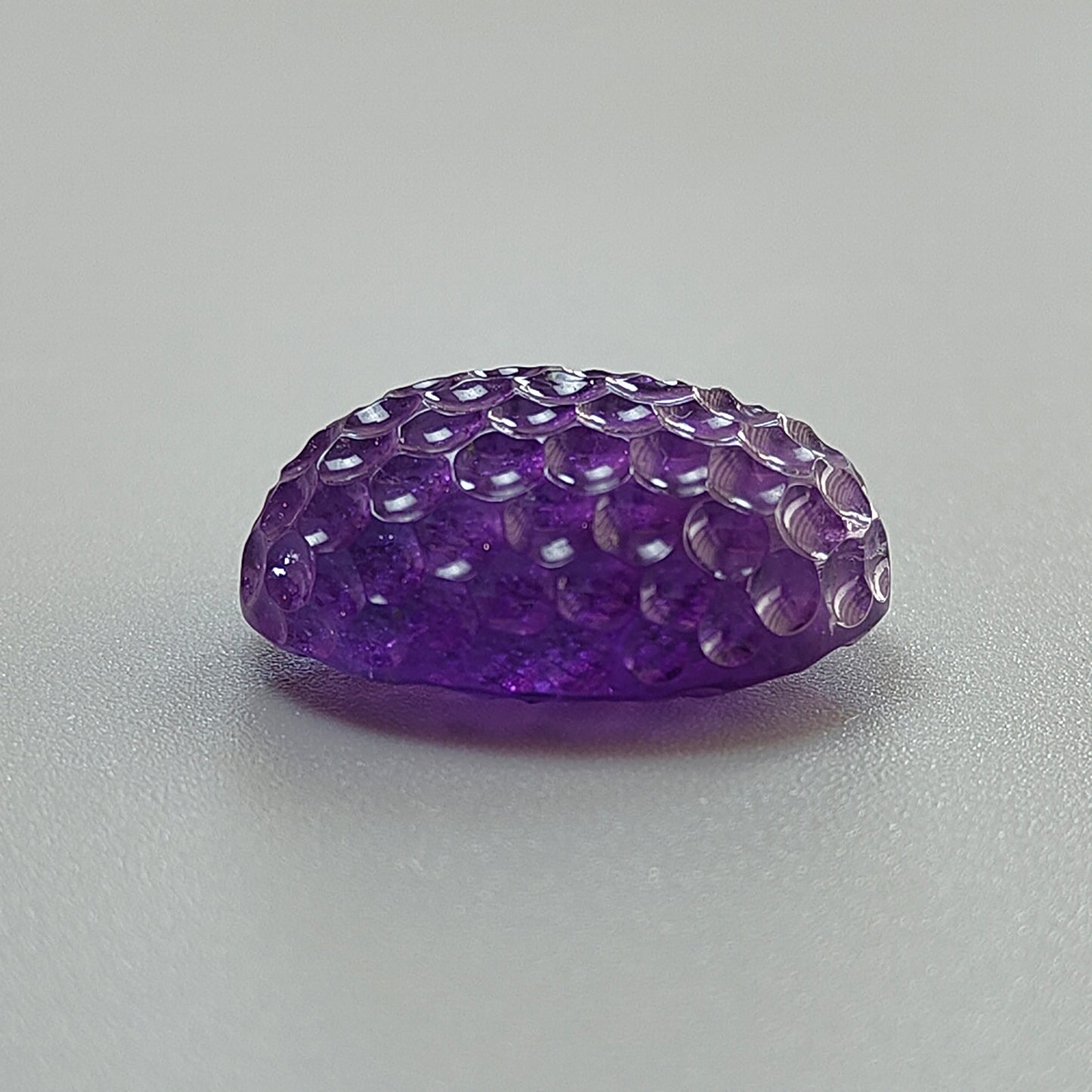 31.30cts Amethyst Quartz Natural Untreated Carving Gemstone Oval Shape