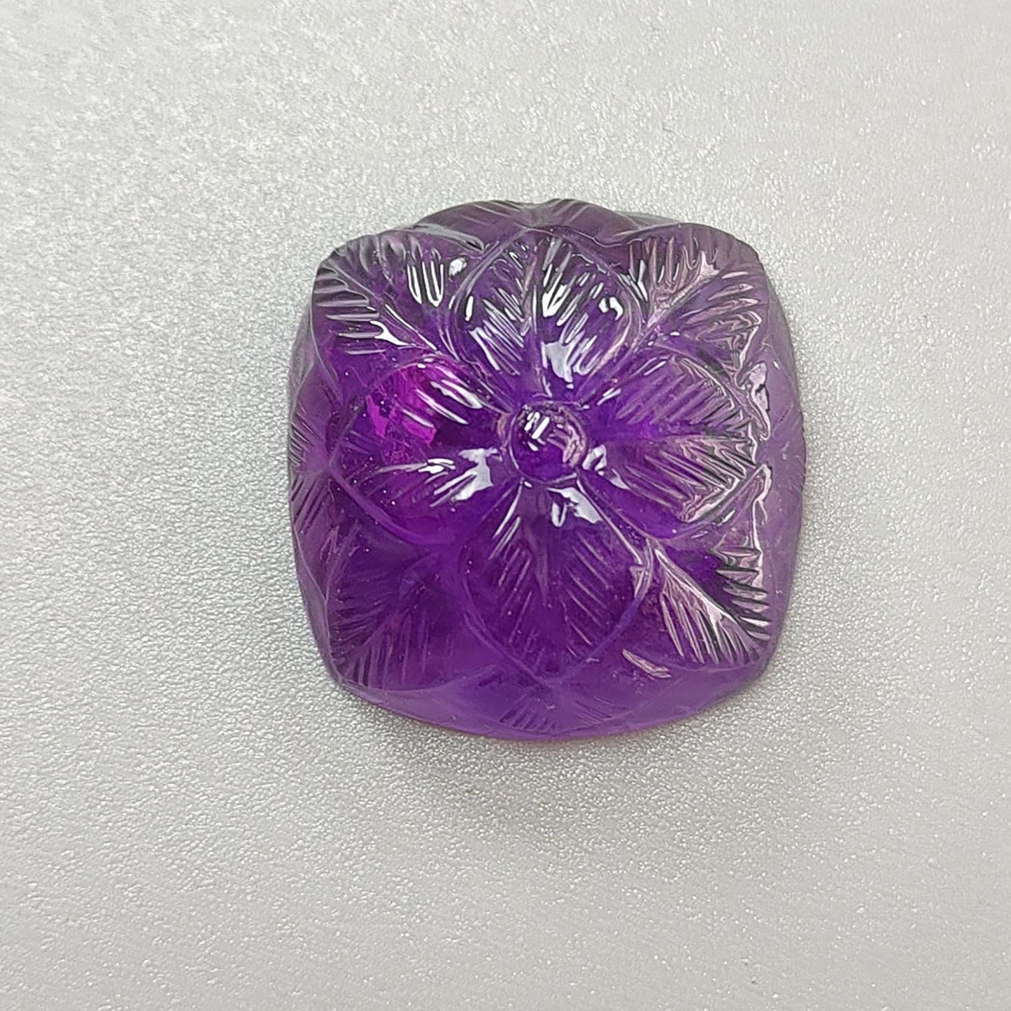 Citrine & Amethyst Quartz Gemstone Carving: Natural Untreated Yellow Citrine Purple Amethyst Hand Carved Oval Cushion Shape 1pc For Jewelry