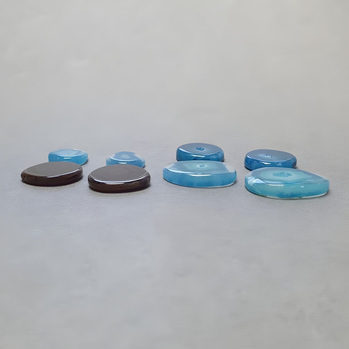 91.20cts Botswana Agate Gemstone Natural Cabochon Bi-Color Uneven Shape 8pcs