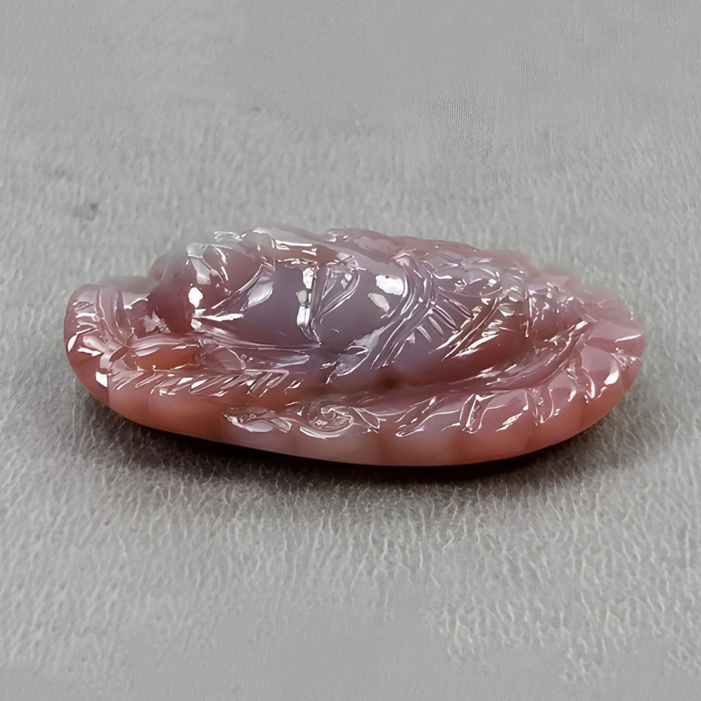 61.25cts Orange Agate Gemstone Carving Natural Untreated Lord Hanuman