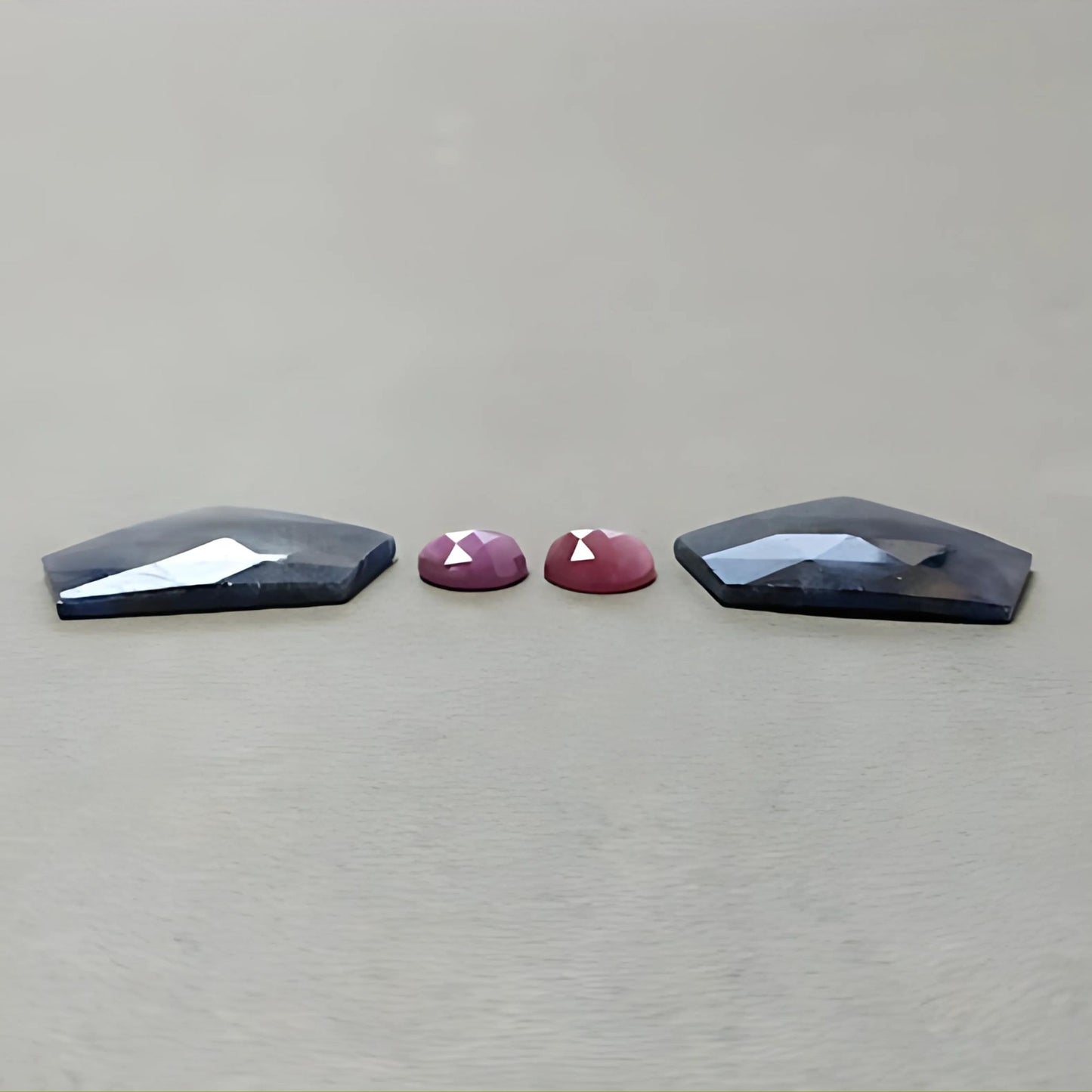 48.90cts Blue Sapphire Gemstone Rose Cut Natural Untreated Fancy Shape 4pcs