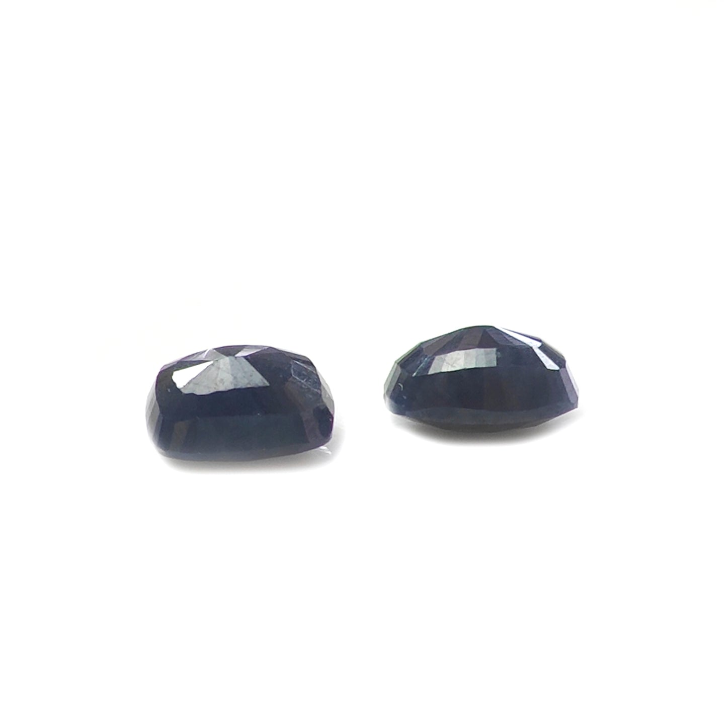 6.20cts Blue Sapphire Gemstone Natural Untreated Checker Cut Cushion Shape Pair