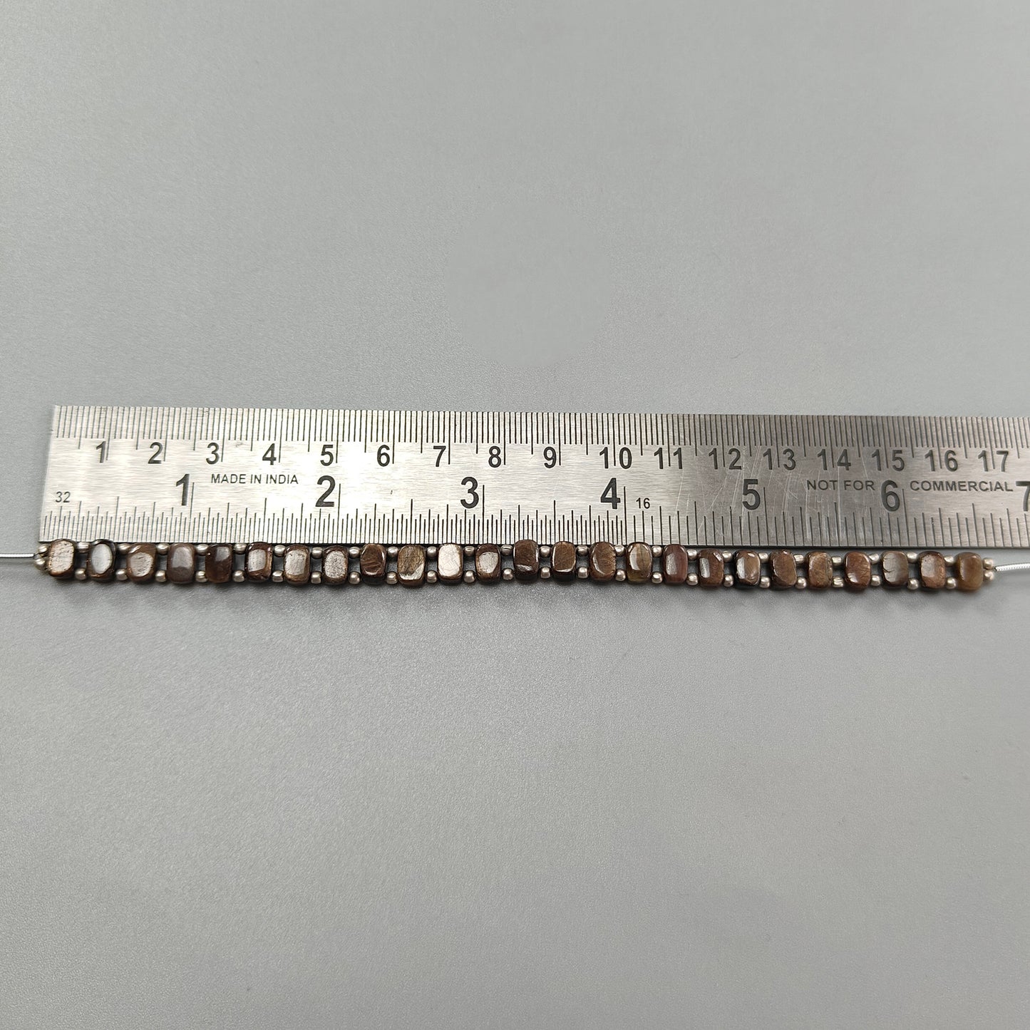 Chocolate Sapphire Smooth Loose Beads: 57.80cts Natural 925 Silver Golden Brown Sapphire Gemstone Cushion Beads 7mm 6.50" Strand