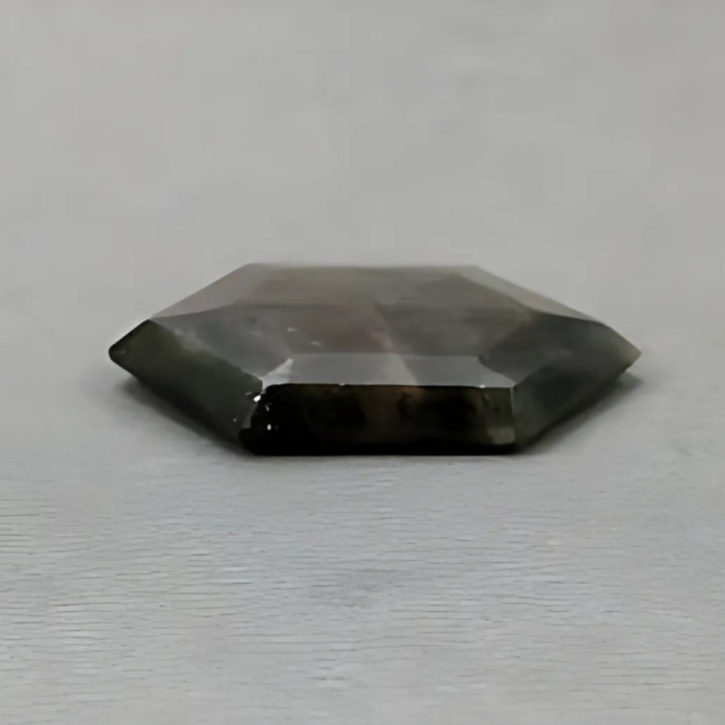 34.15cts Golden, Chocolate Sapphire Faceted Cut Gemstone Natural Untreated Hexagon Shape