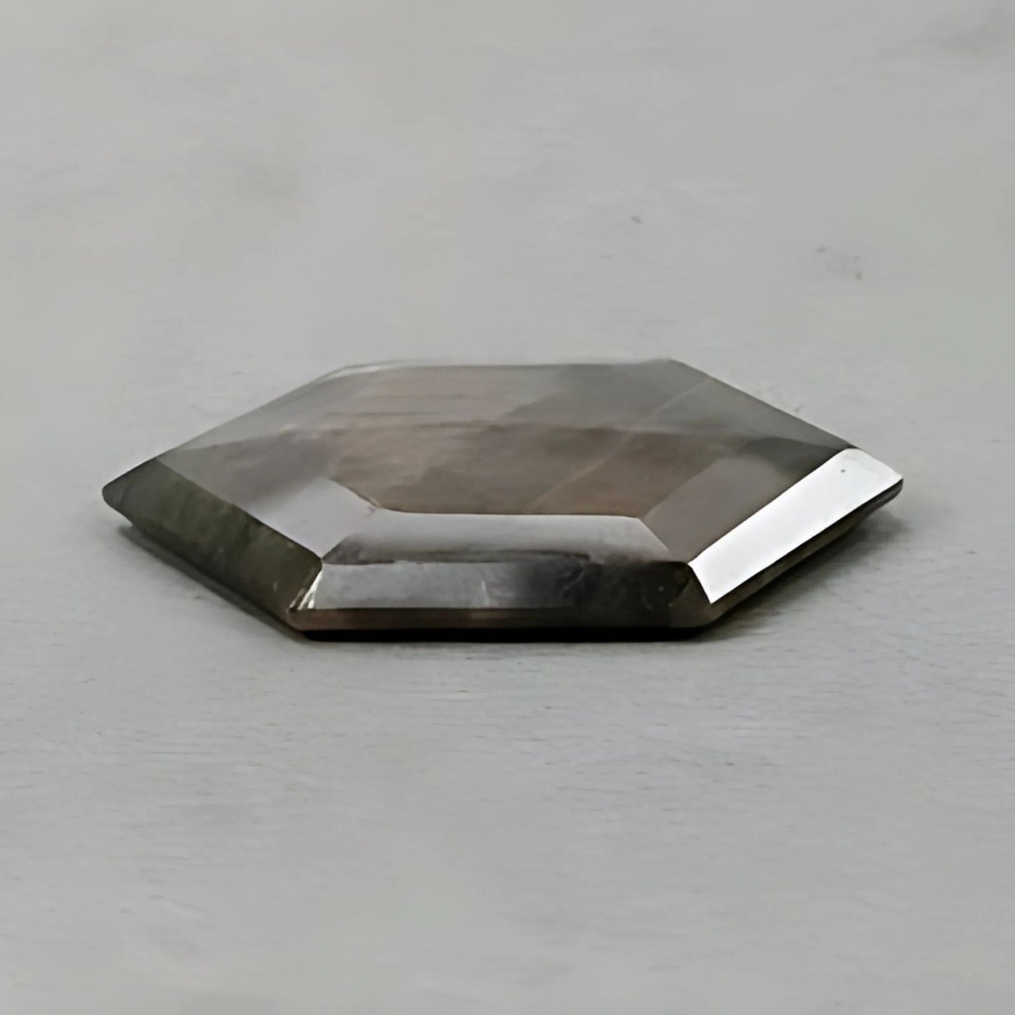 45.00cts Golden, Chocolate Sapphire Faceted Cut Gemstone Natural Untreated Hexagon Shape