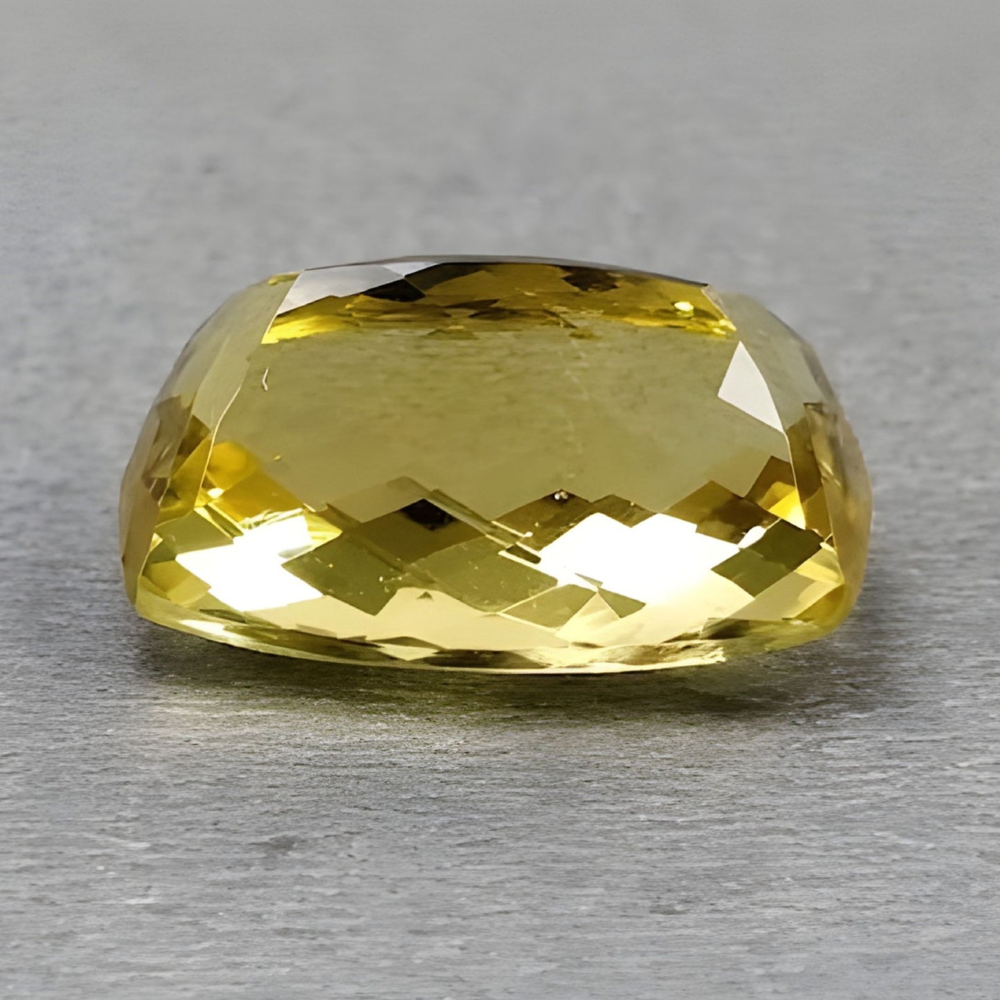 14.85cts Citrine Checker Cut Natural Untreated Gemstone Cushion Shape