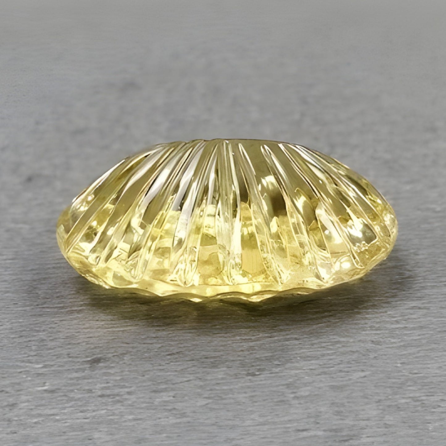 15.80cts Yellow Citrine Natural Untreated Carving Gemstone Oval Shape