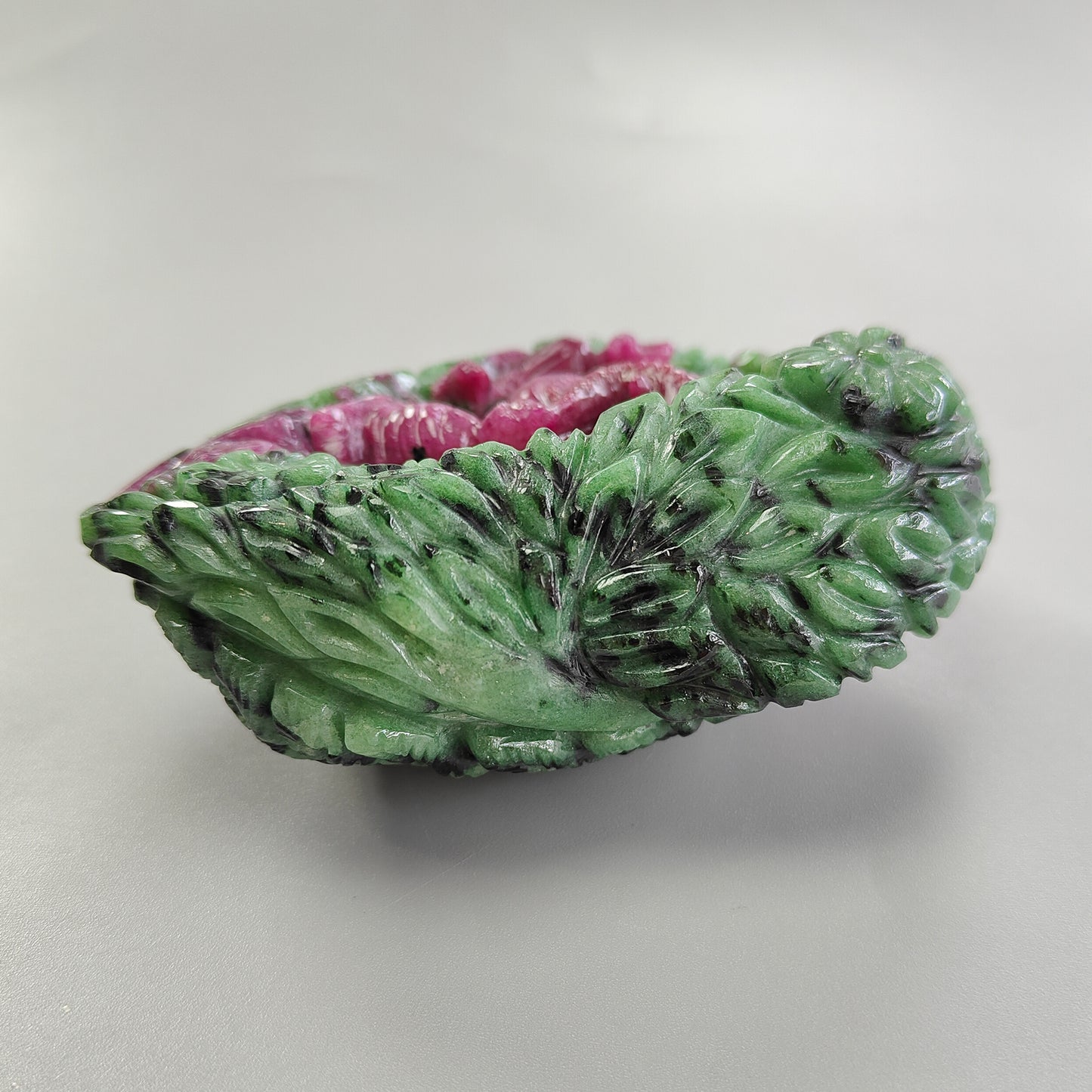 1869.00cts Natural Untreated Ruby Zoisite Carving Sculpture Figurine Lord Ganesha Idol