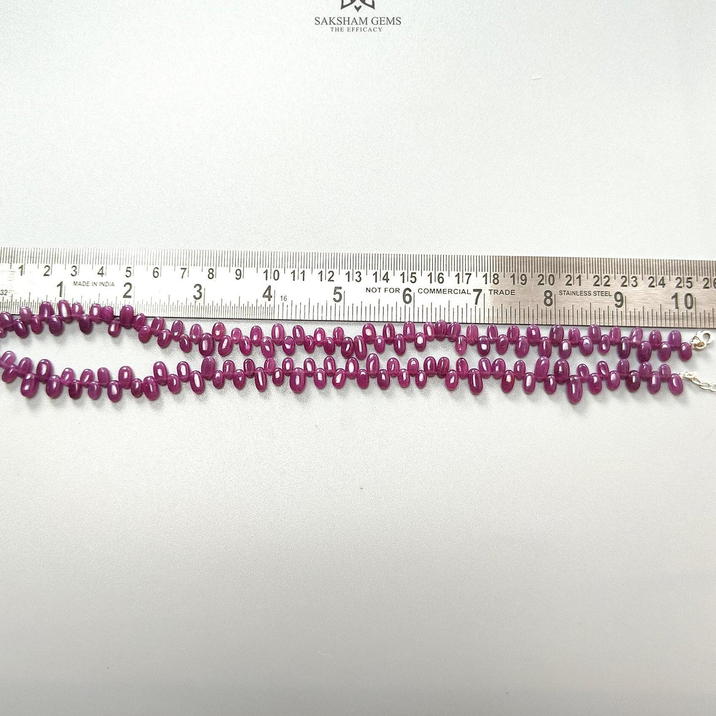 Ruby Beads Necklace : 191.20cts Natural Untreated Ruby Gemstone Plain 925 Sterling Silver Oval Shape 20" Necklace