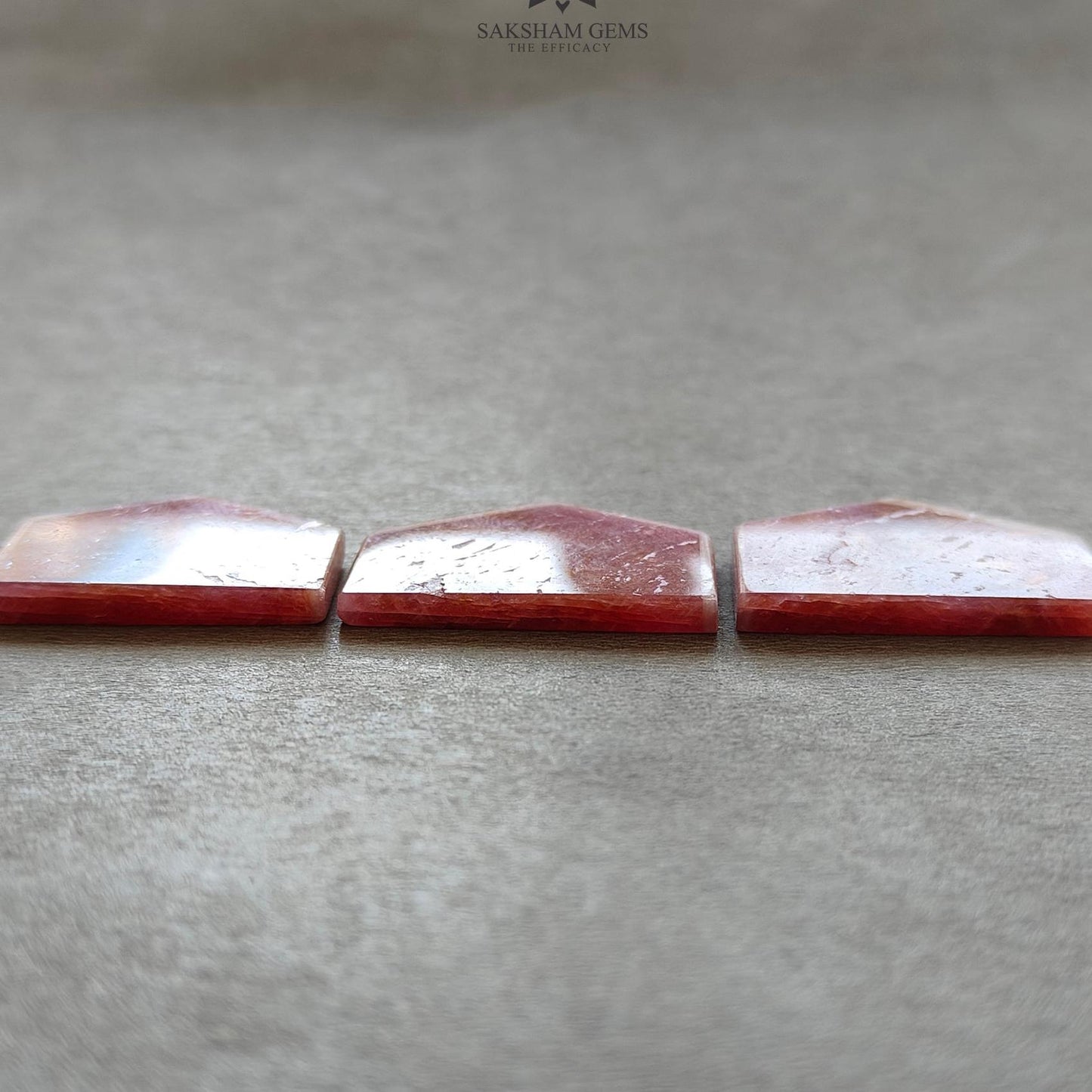 Rosemary Sapphire Gemstone Flat Slices : 84.00cts Natural Untreated Pink Sheen Sapphire Uneven Shape 21*25mm - 22*27mm 3pcs