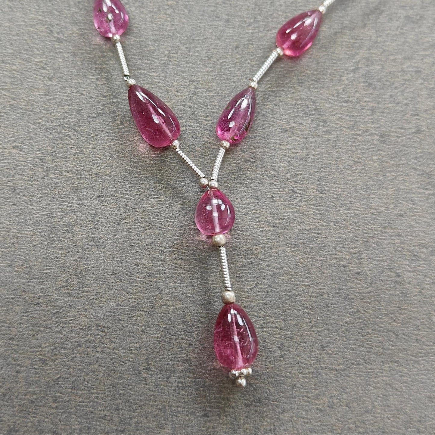 17.00cts Rubellite Tourmaline Gemstone Loose Beads Natural Untreated Plain Teardrops Nuggets