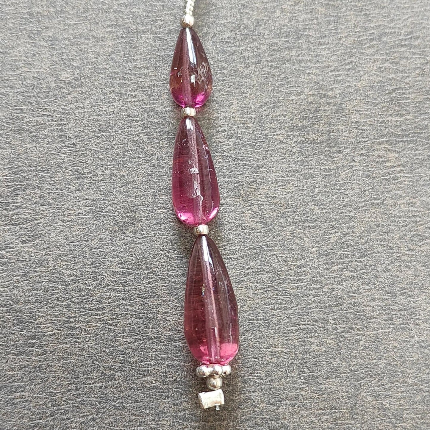 Rubellite Tourmaline Gemstone Loose Beads : 8.20cts Natural Untreated Tourmaline Plain Teardrops Nuggets 8mm - 13mm