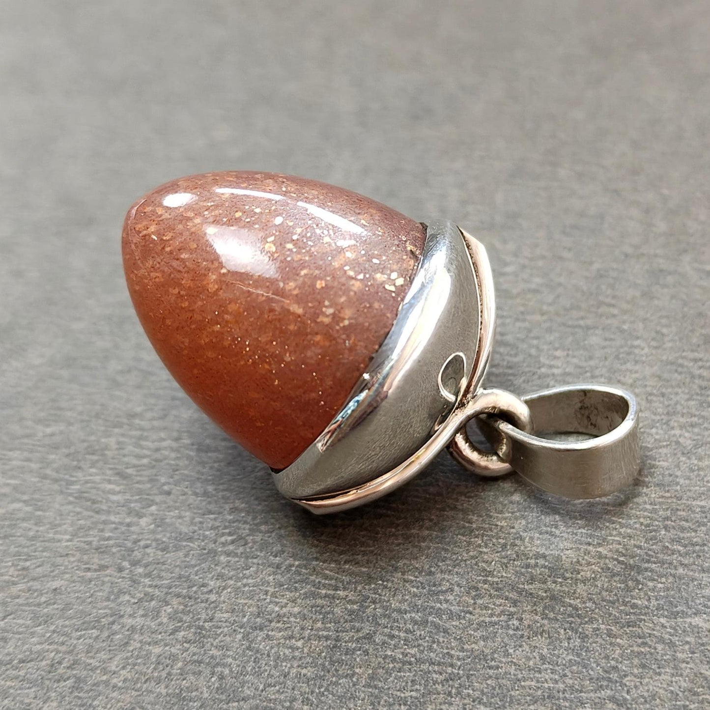Brown Moonstone Gemstone 925 Sterling Silver Pendant : 14.26gms Fashion XL Size Bullet Pendant With Normal Loop 1.25" Gift For Her