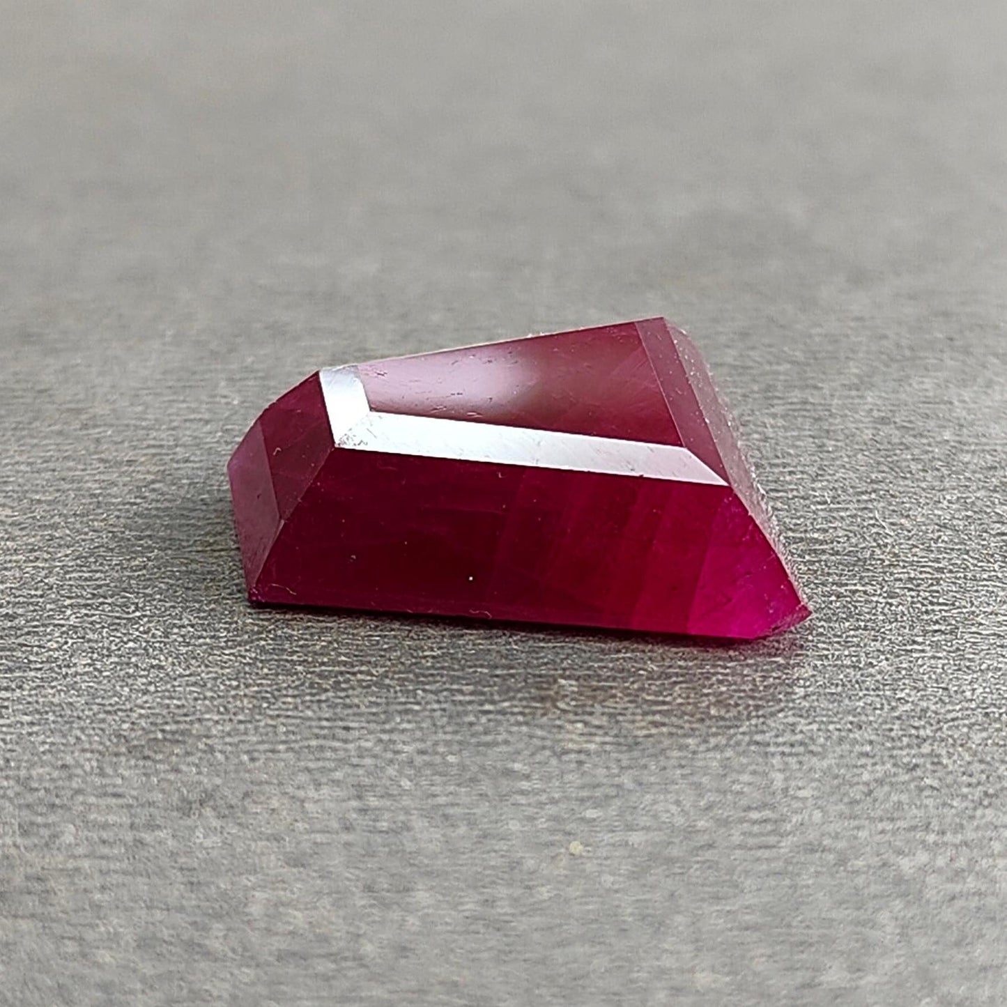 Ruby Gemstone Step Cut :23.30cts Natural Untreated Unheated Red Ruby Trapezium Shape 19*18mm 1pc