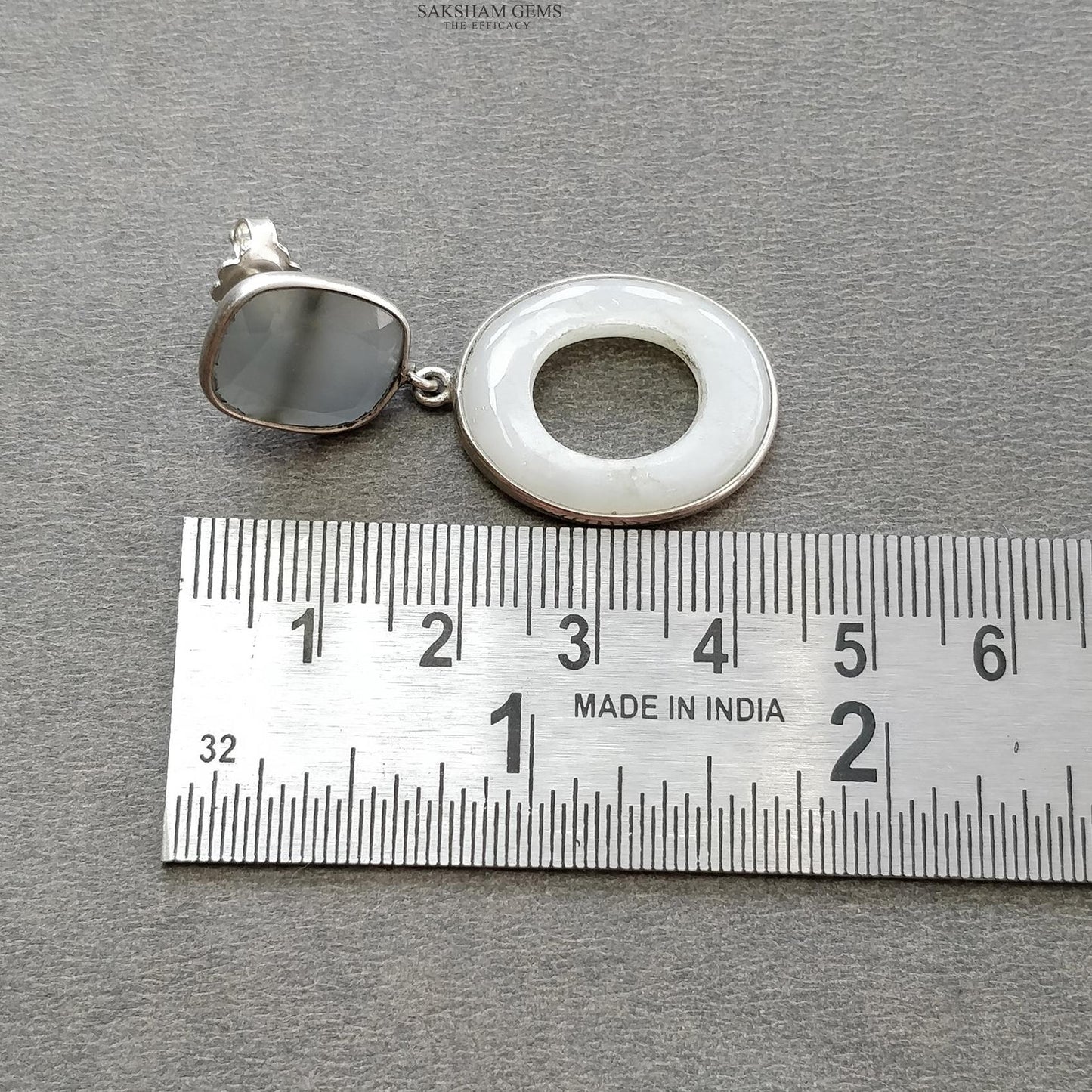 White Onyx 925 Sterling Silver Earrings : 8.50gms Natural Color Enhanced Fancy Shape Bezel Set 2.5" Drop Dangle Push Back Earrings