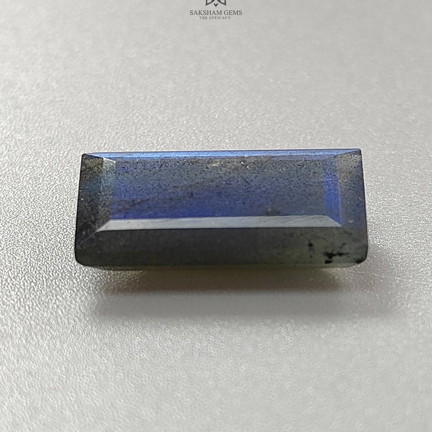 Rainbow Flashing Labradorite Fancy Cut: 13.70cts Natural Untreated Unheated Blue Labradorite Baguette Shape 1pc For Jewelry 22*11mm