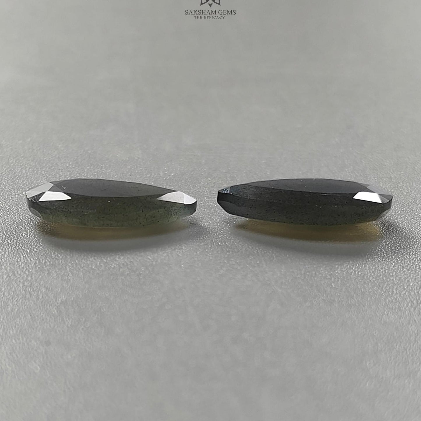 Labradorite Cabochon Fancy Cut: 8.80cts Natural Untreated Unheated Blue Labradorite Pear Shape 2pcs For Jewelry 16*10mm - 17*10mm