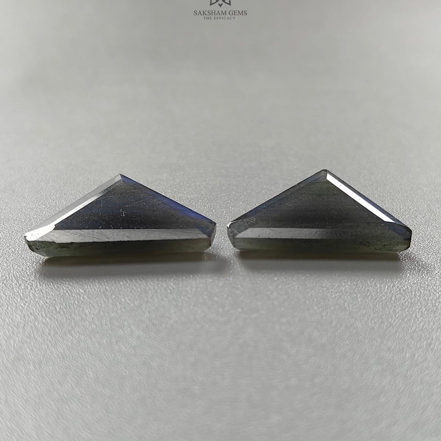 Labradorite Cabochon Fancy Cut: 13.10cts Natural Untreated Unheated Blue Labradorite Uneven 13*21mm Pair For Jewelry