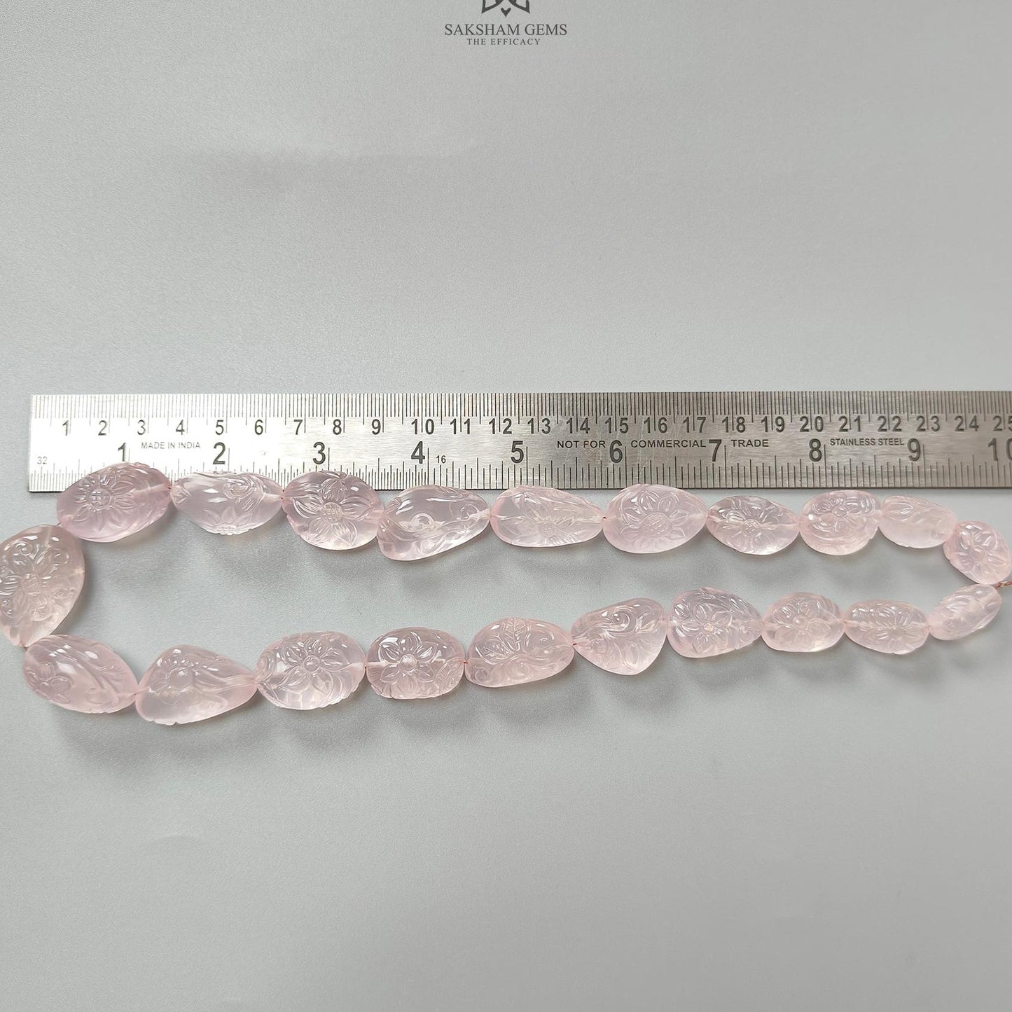 Pink Rose Quartz Loose Beads: 800.60cts Natural Untreated Quartz Fancy Shape Hand Carved Beads 17*13mm - 30.5*23mm 20"