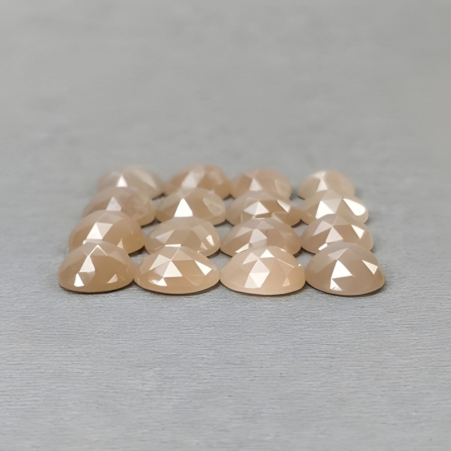 29.85cts Moonstone Gemstone Rose Cut Natural Untreated Egg Shape 16pcs