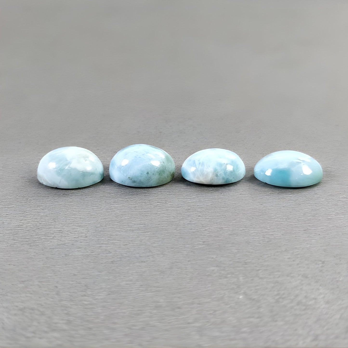 20.60cts Bi-Color Larimar Gemstone Natural Untreated Cabochon Oval Shape 4pcs