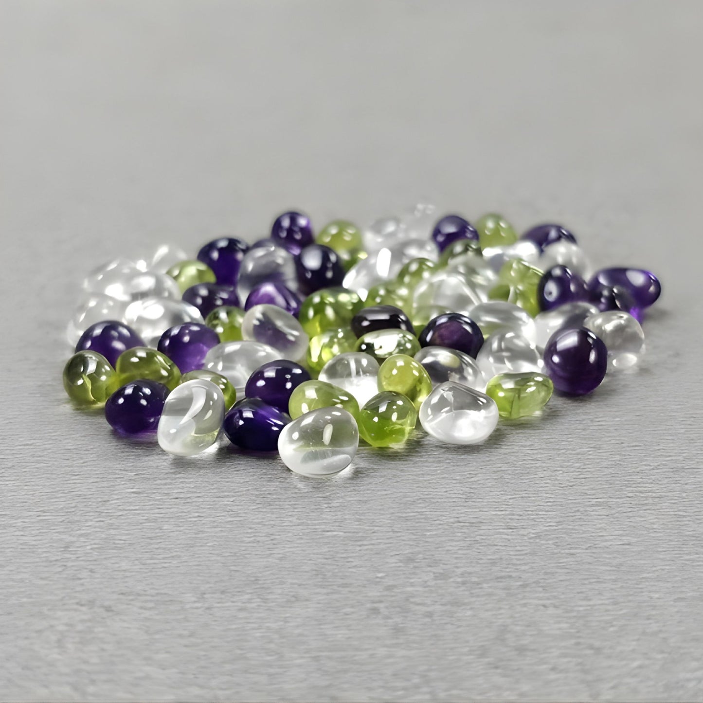 57.85cts Amethyst, Quartz & Peridot Gemstone Natural Untreated Cabochon Fancy Shape 66pcs