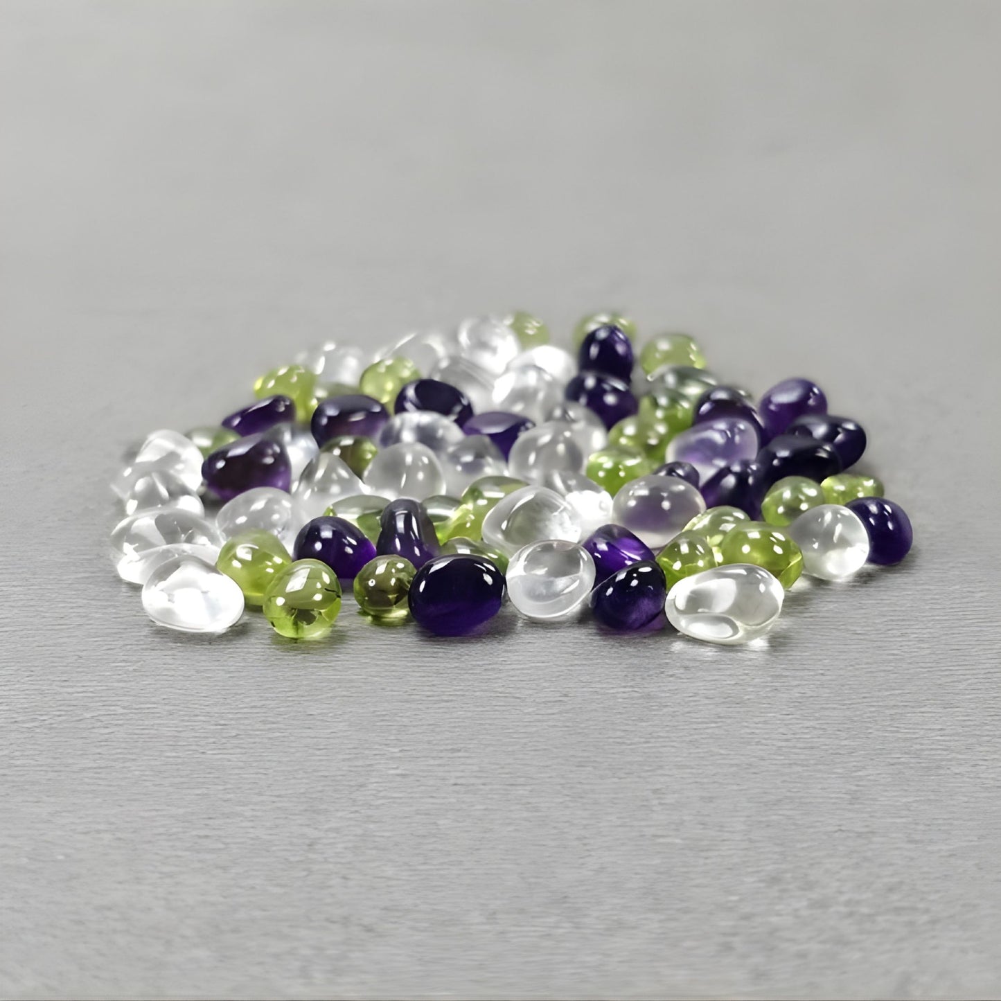 60.00cts Amethyst, Quartz & Peridot Gemstone Natural Untreated Cabochon Fancy Shape 69pcs