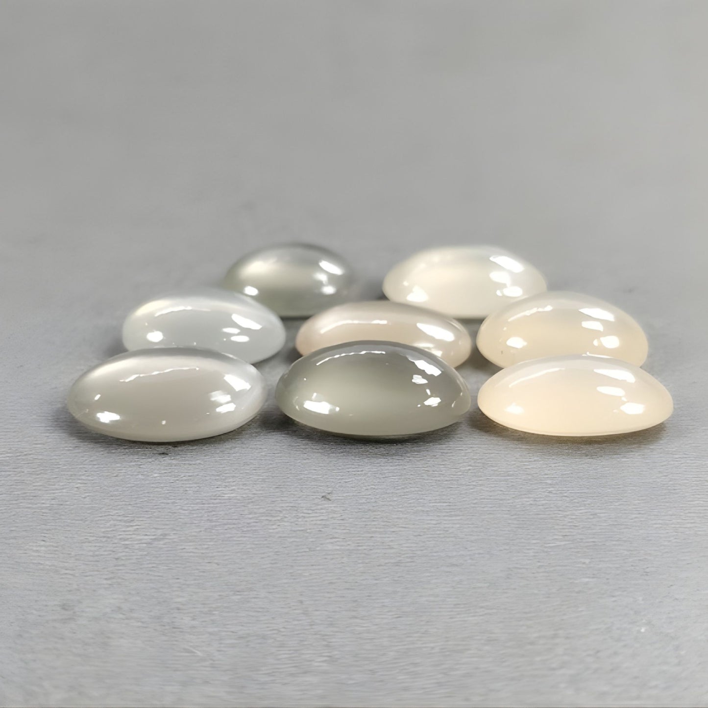 106.40cts Multi Color Moonstone Gemstone Natural Untreated Cabochon Oval Shape 8pcs