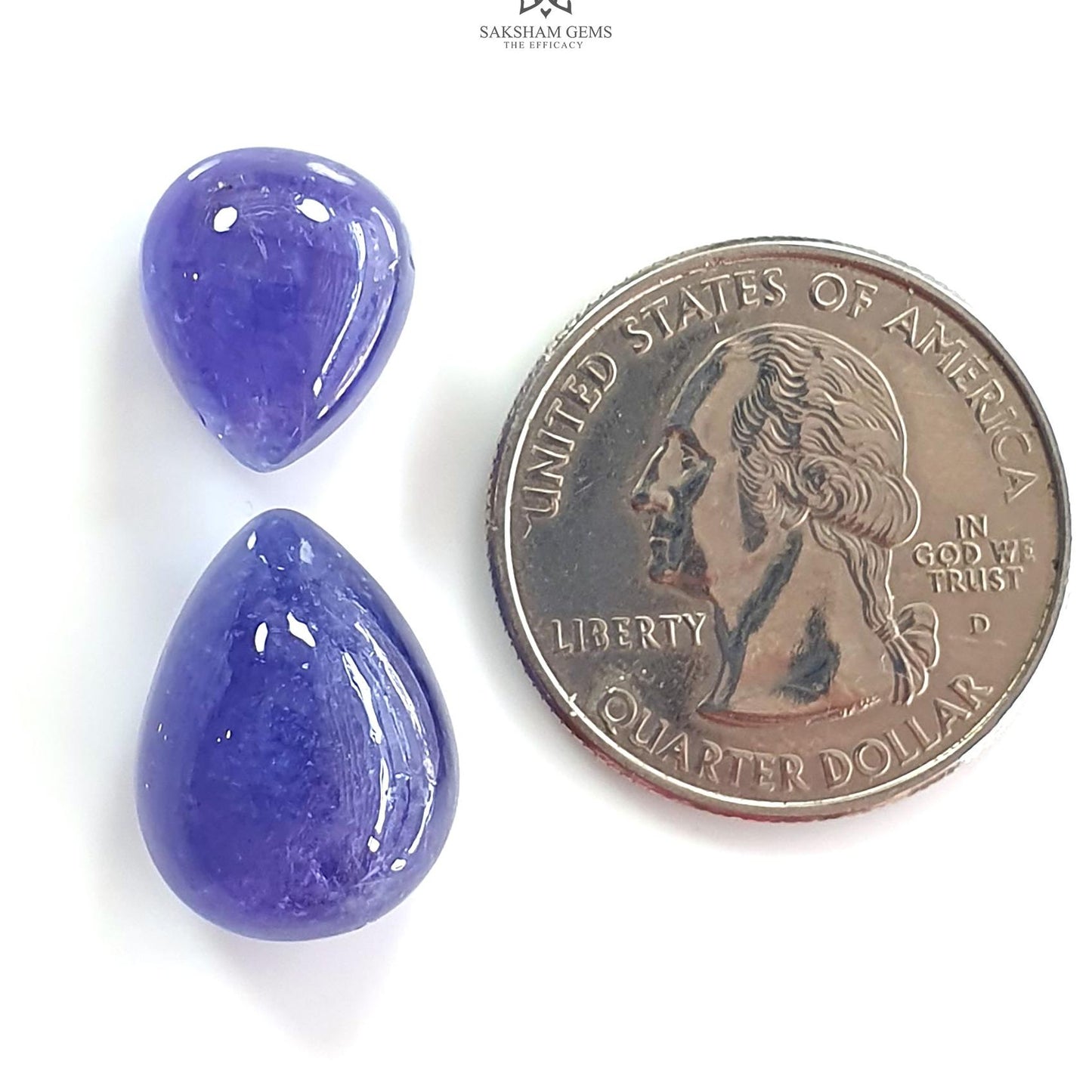 Natural Tanzanite Oval Cabochon : Natural Blue Tanzanite Gemstone Oval Shape