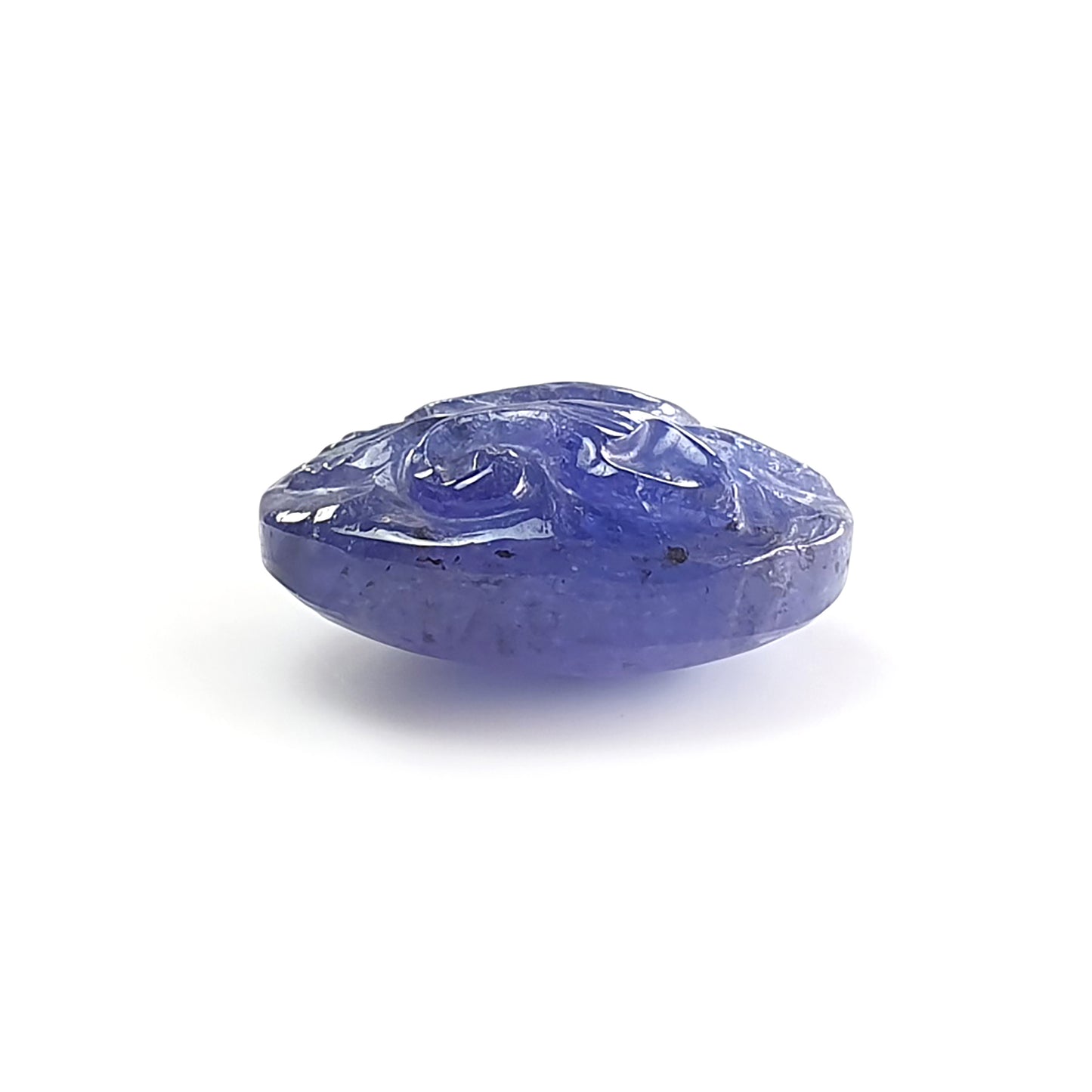 10.40cts Natural Untreated Blue Tanzanite Gemstone Carving Oval Shape