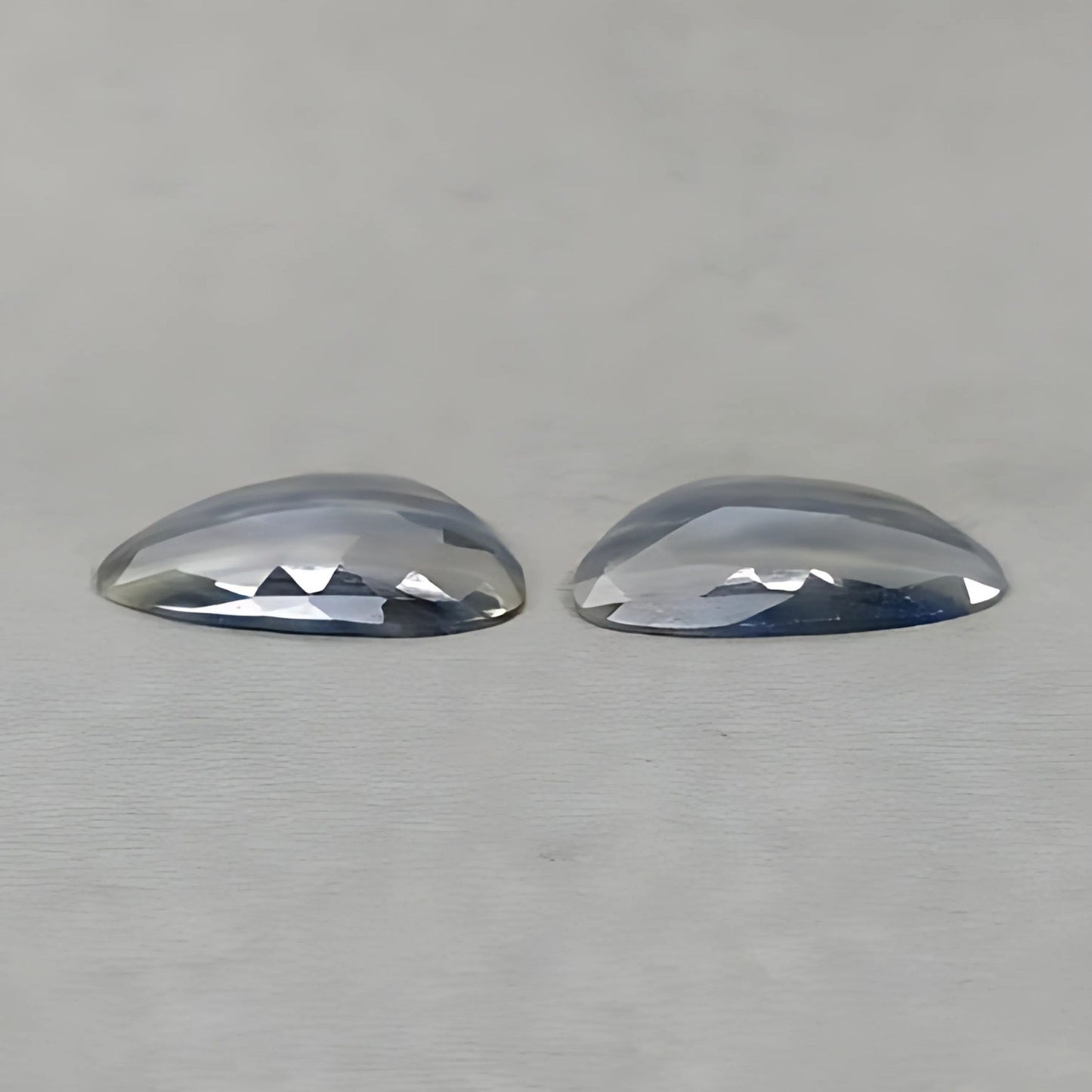 66.00cts Natural Untreated Multi Sapphire Gemstone Fancy Shape Rose Cut Slices Pair