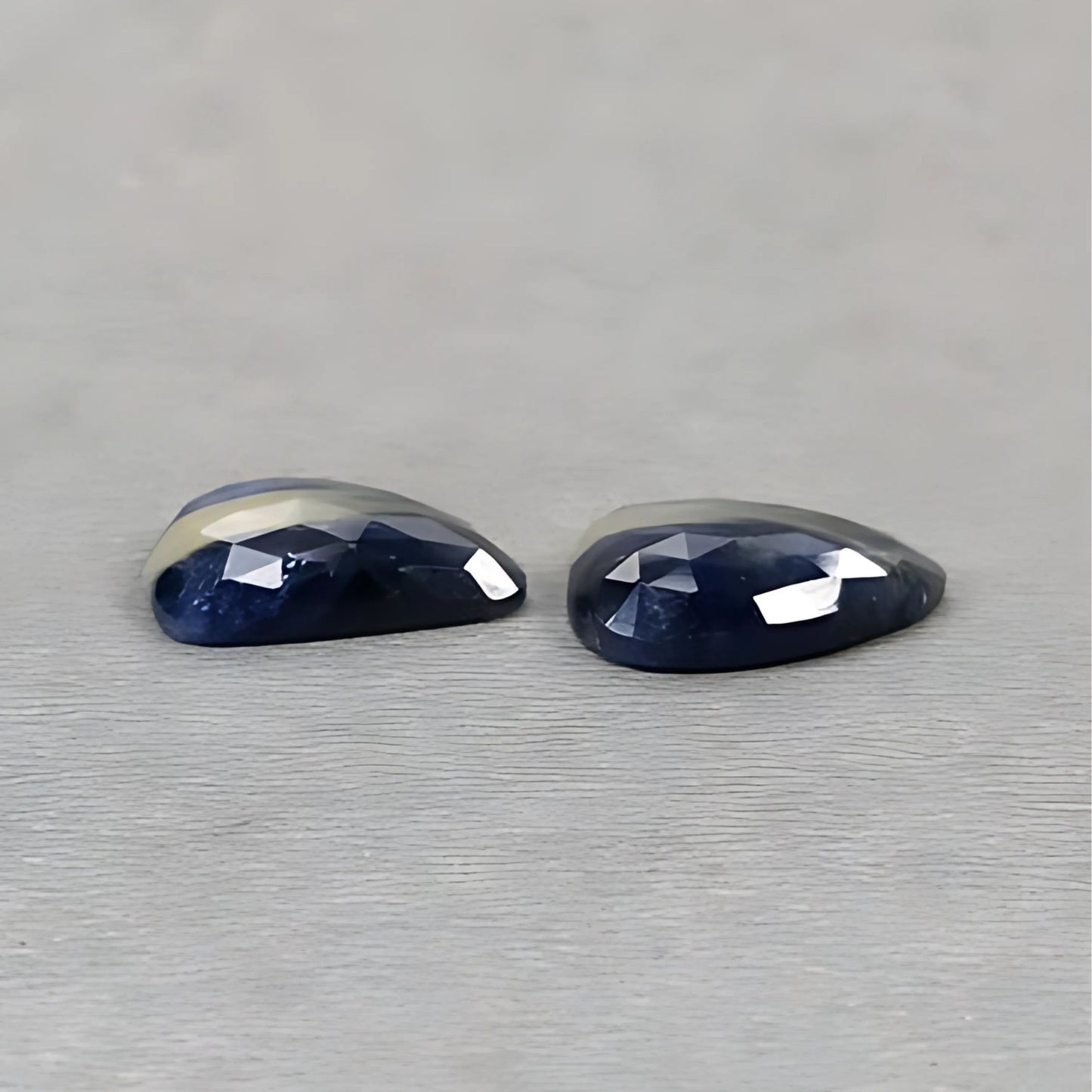 18.10cts Natural Untreated Multi Sapphire Gemstone Fancy Shape Rose Cut Slices Pair