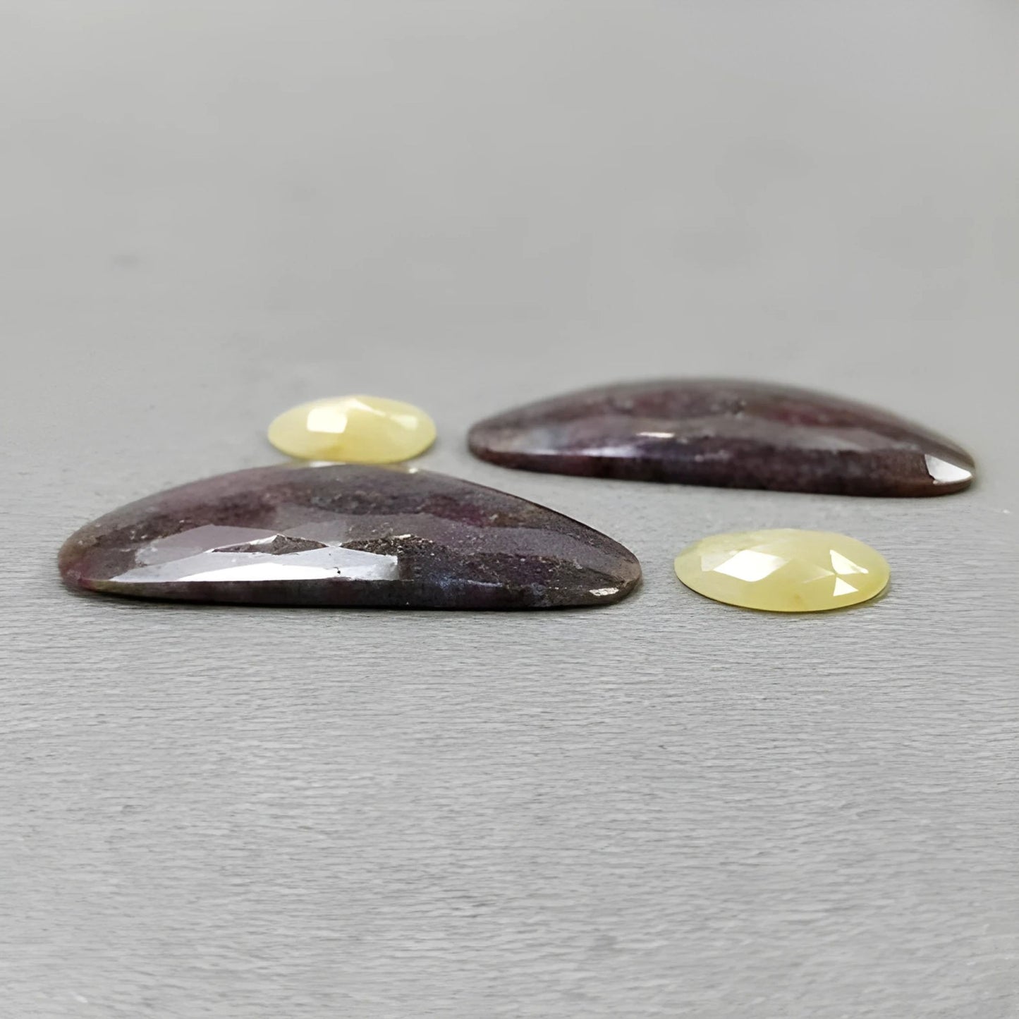 36.25cts Natural Untreated Multi Sapphire Gemstone Fancy Shape Rose Cut Slices 4pcs