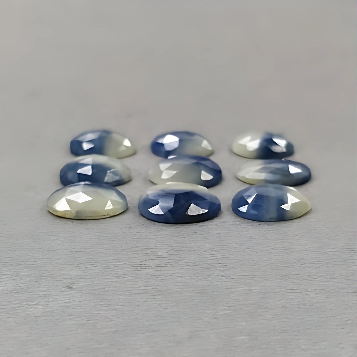 39.50cts Natural Untreated Multi Sapphire Gemstone Fancy Shape Rose Cut Slices 9pcs