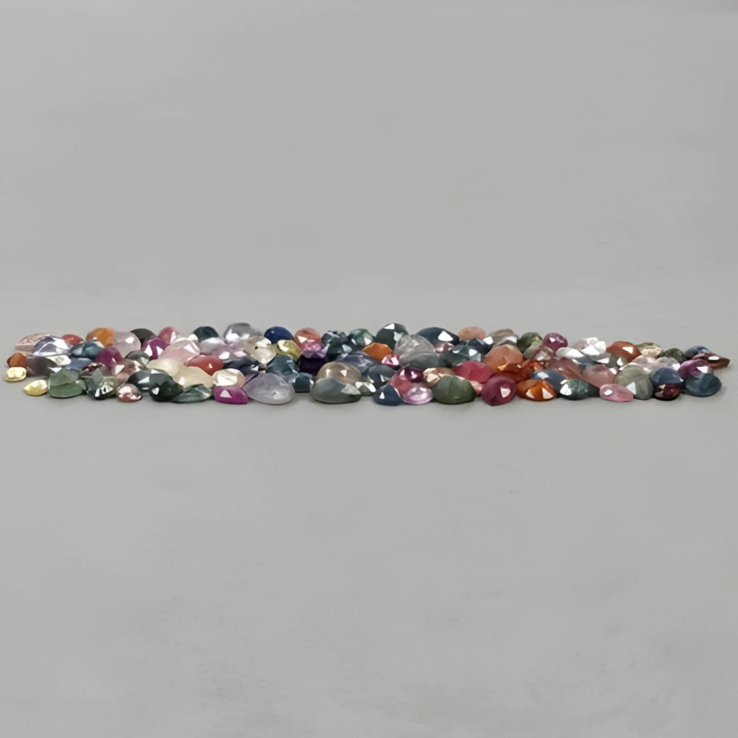 32.05cts Natural Untreated Multi Sapphire Gemstone Pear Shape Rose Cut Slices 109pcs Lot