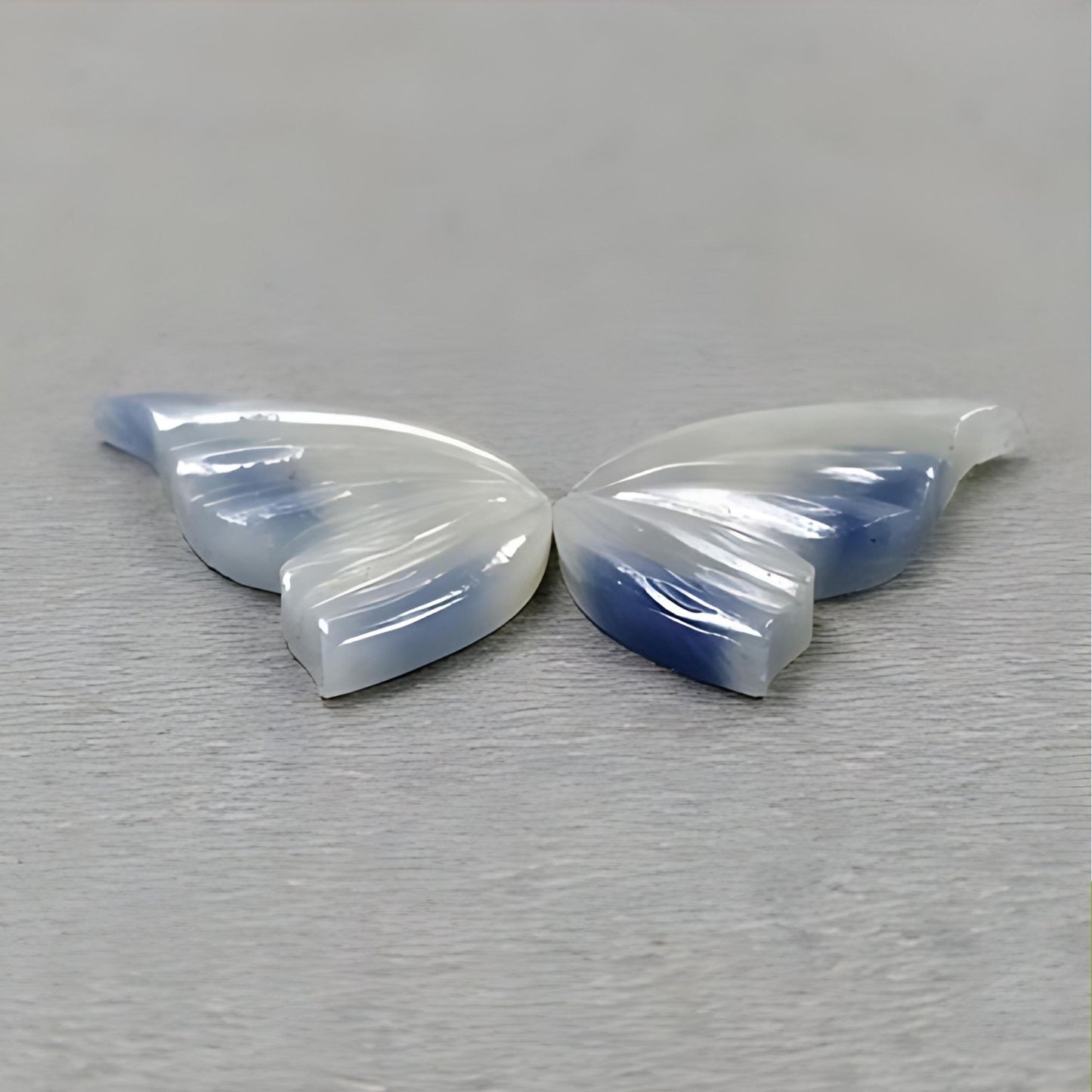 21.65cts Multi Sapphire Gemstone Carving Natural Untreated Butterfly Shape pair