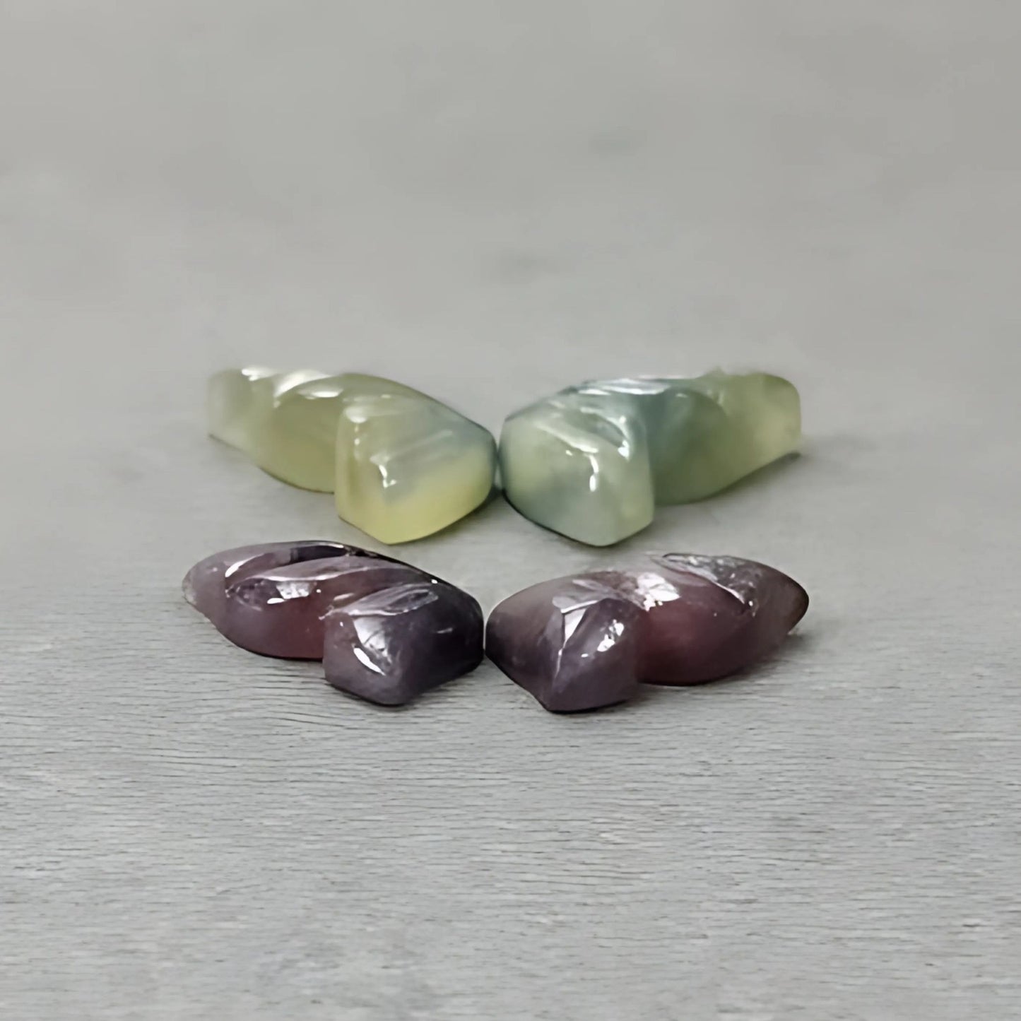25.50cts Multi Sapphire Gemstone Carving Natural Untreated Butterfly Shape 4pcs