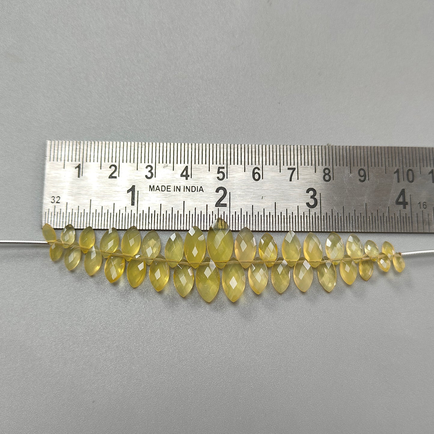 Yellow Opal Faceted Loose Beads: 25.00cts Natural Untreated Opal Gemstone Marquise Shape Both Side Cut Beads 6*3mm - 14*7mm 3.75" Strand