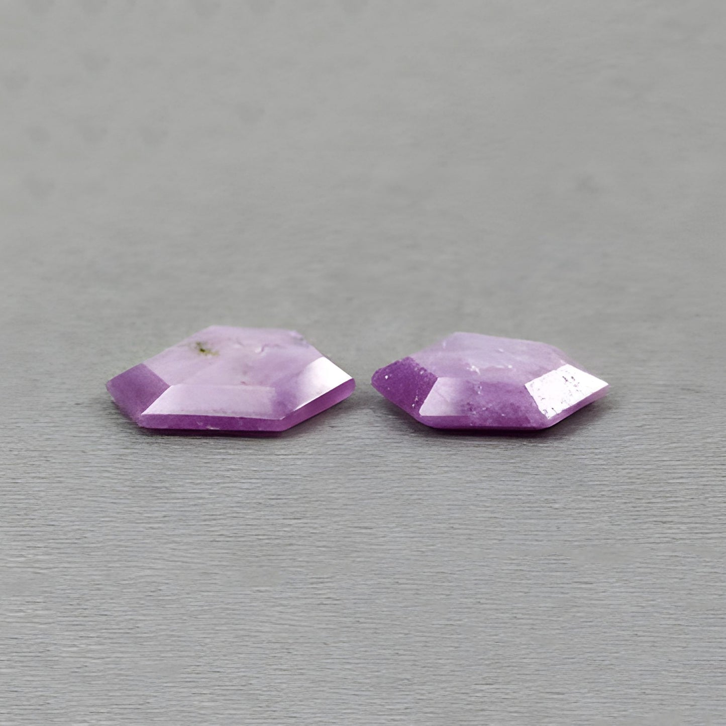 14.85cts Natural Untreated Raspberry Sapphire Gemstone Faceted Cut Hexagon Shape Pair