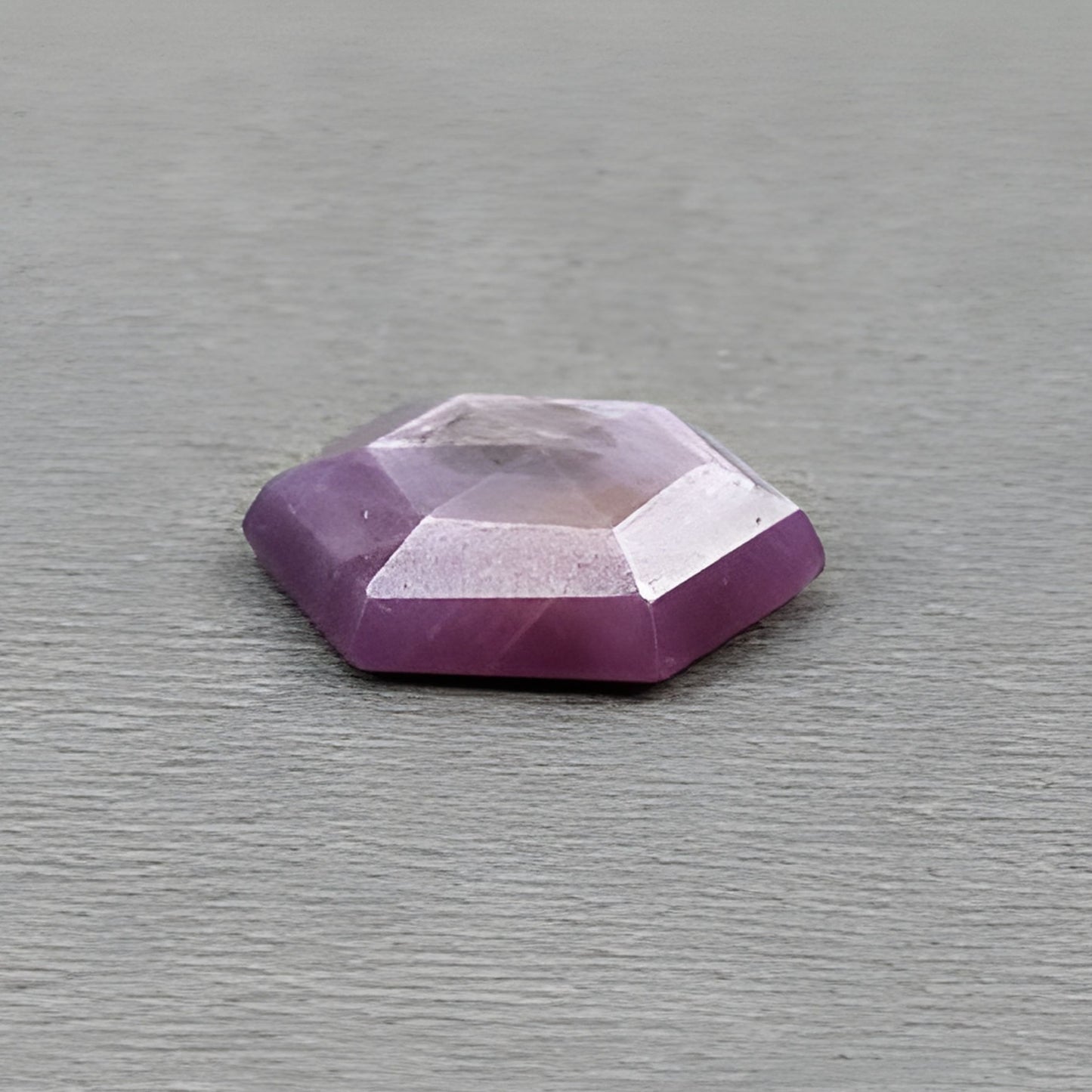 6.40cts Natural Untreated Raspberry Ruby Record Keeper Gemstone Faceted Cut Hexagon Shape
