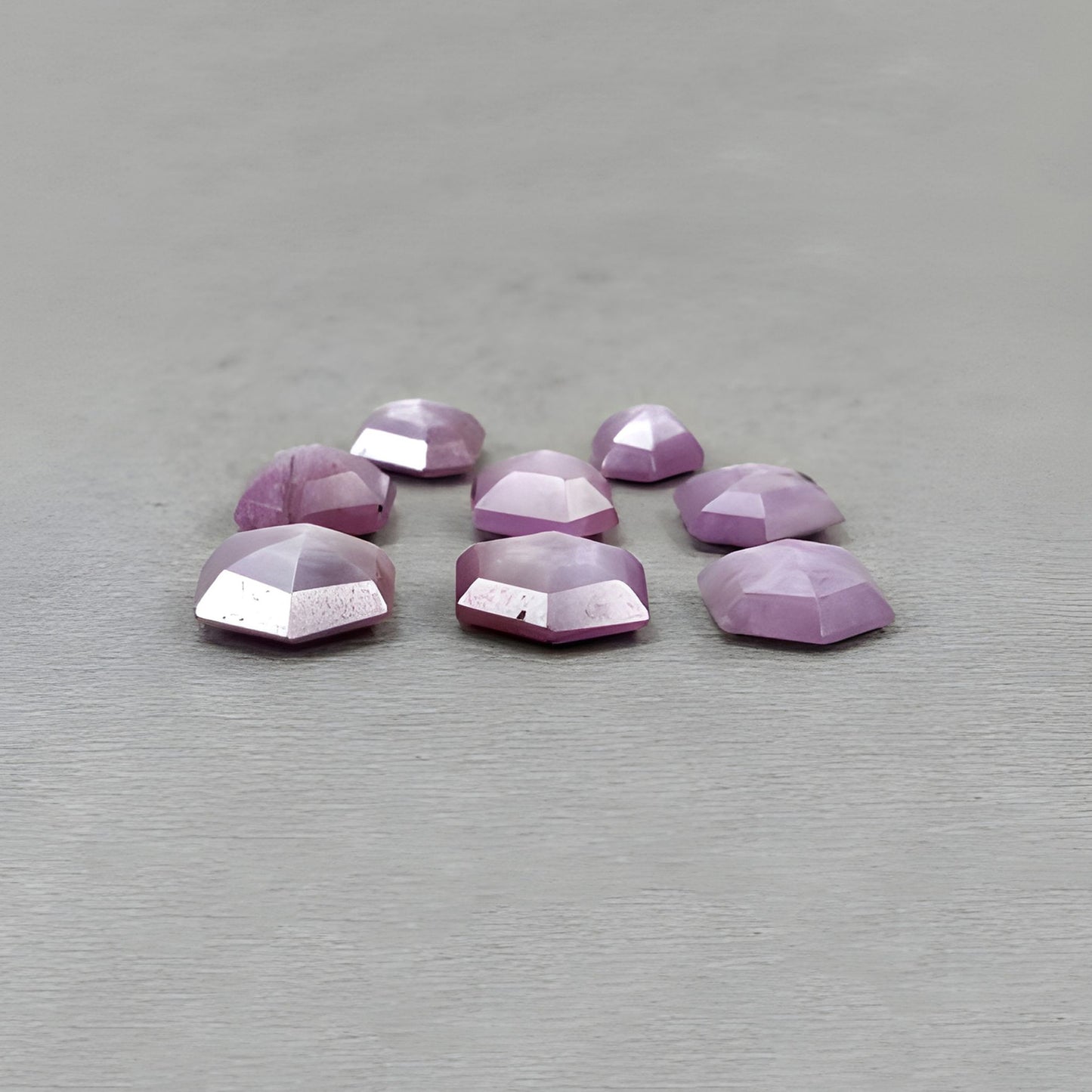 19.85cts Raspberry Sapphire Gemstone Natural Untreated Faceted Cut Hexagon Shape 8pcs