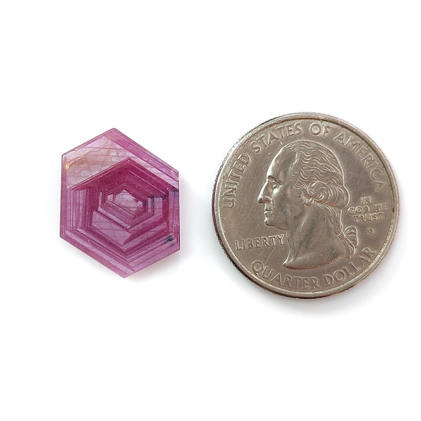 Rosmarin rosa Saphir Sechseck flache Scheiben