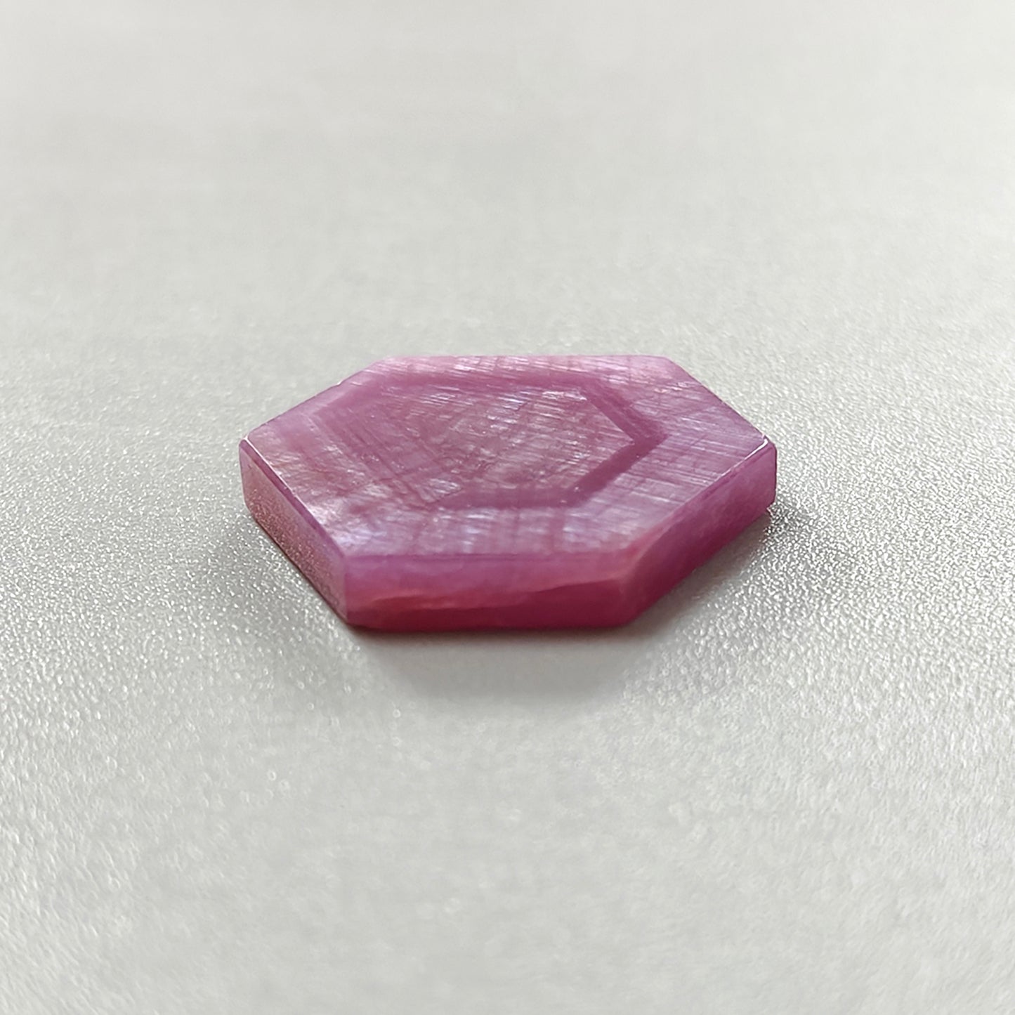 16.50cts Rosemary Sheen Pink Sapphire Gemstone Flat Slices Natural Untreated Hexagon
