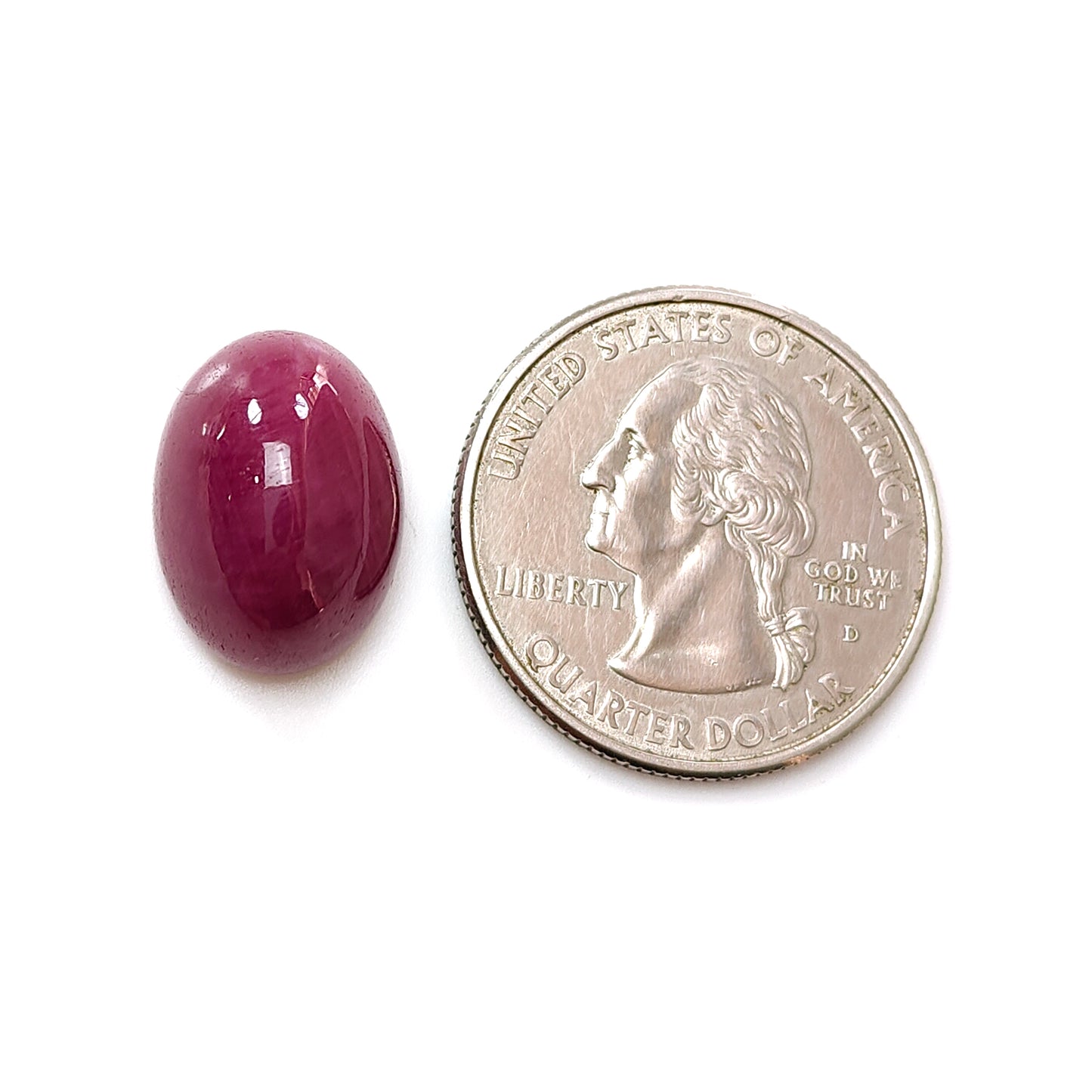 16.70cts Ruby Gemstone Natural Untreated Cabochon Oval Shape July Birthstone