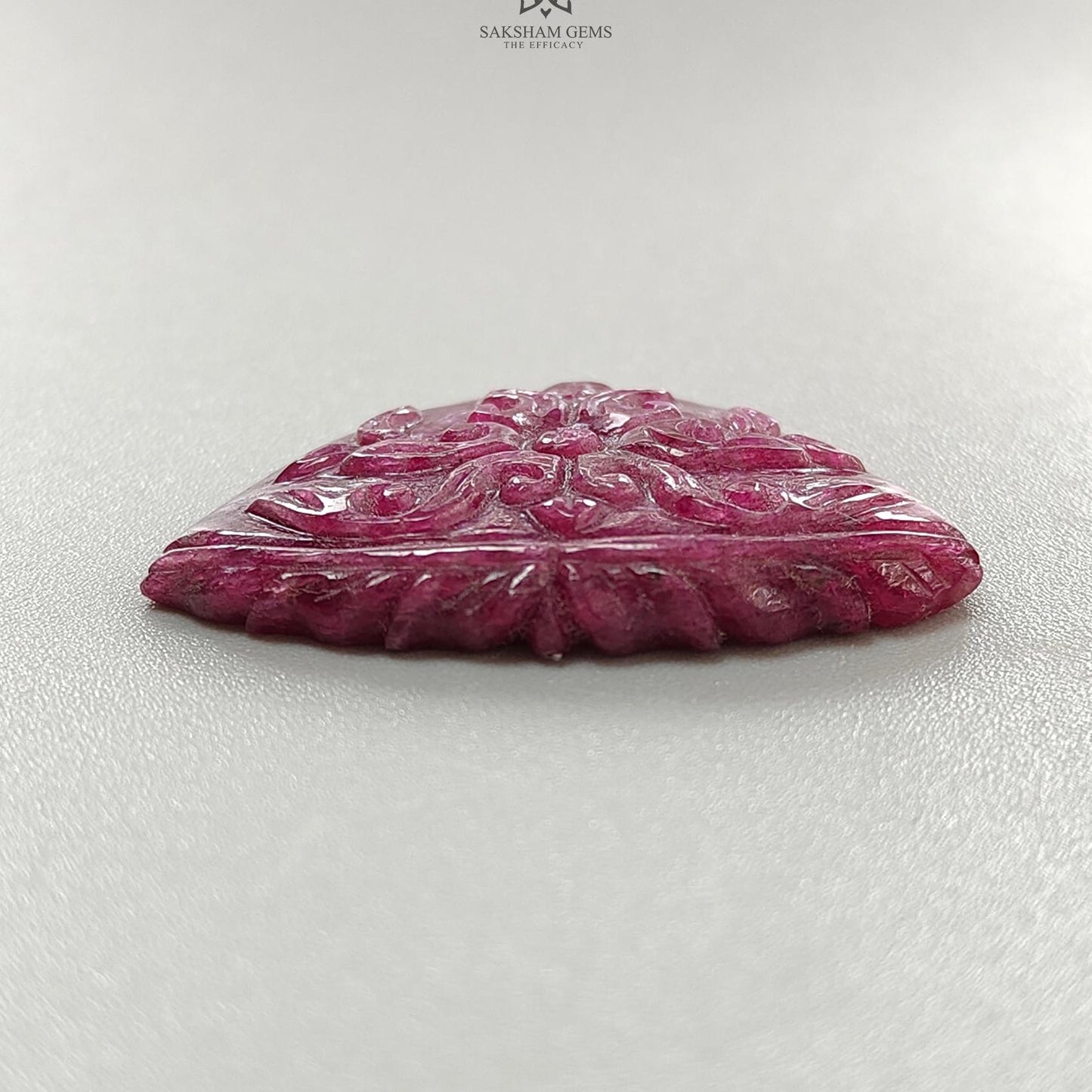 Ruby Gemstone Carving : 39.30cts Natural Untreated Unheated Red Ruby Hand Carved Uneven Shape 35*23mm 1pc