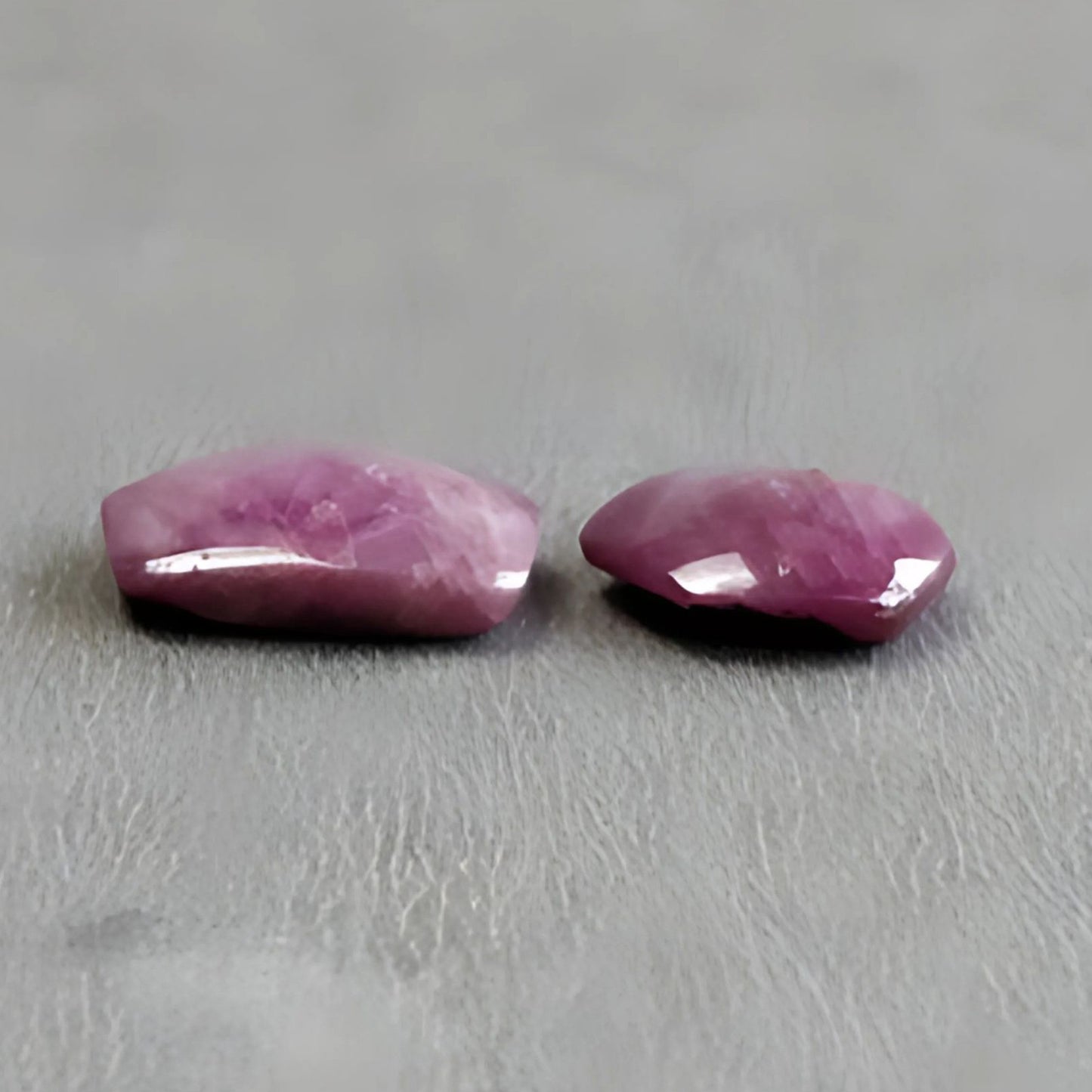 12.55cts Natural Untreated Star Ruby Gemstone Hexagon Shape Cabochon 11*13mm - 13*12mm 2pcs